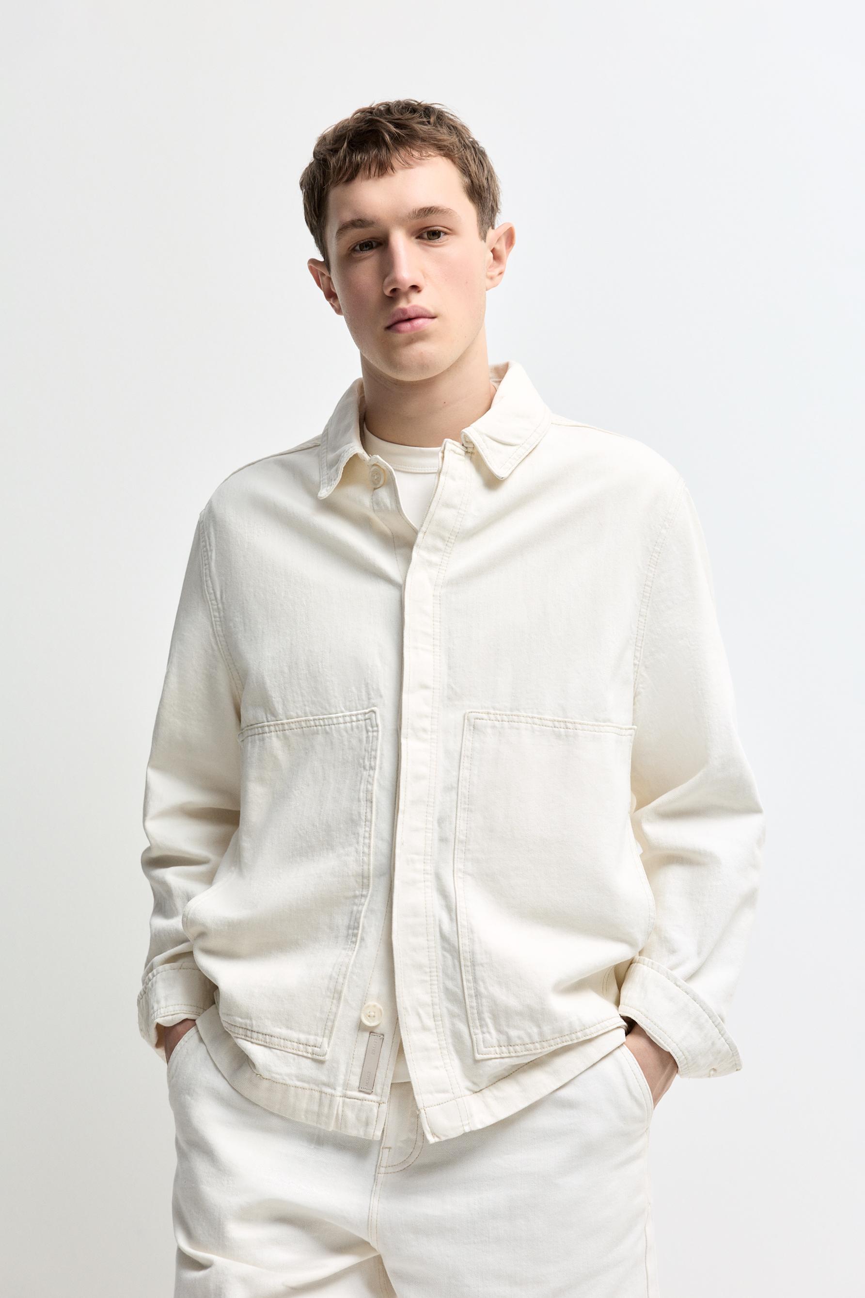 Chaqueta denim con lino Lefties Edition