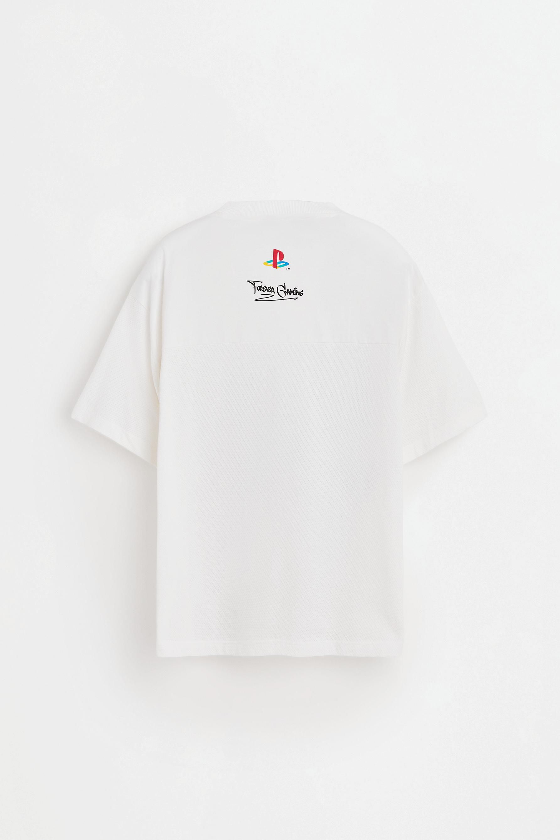 PlayStation mesh T-shirt — WHITE