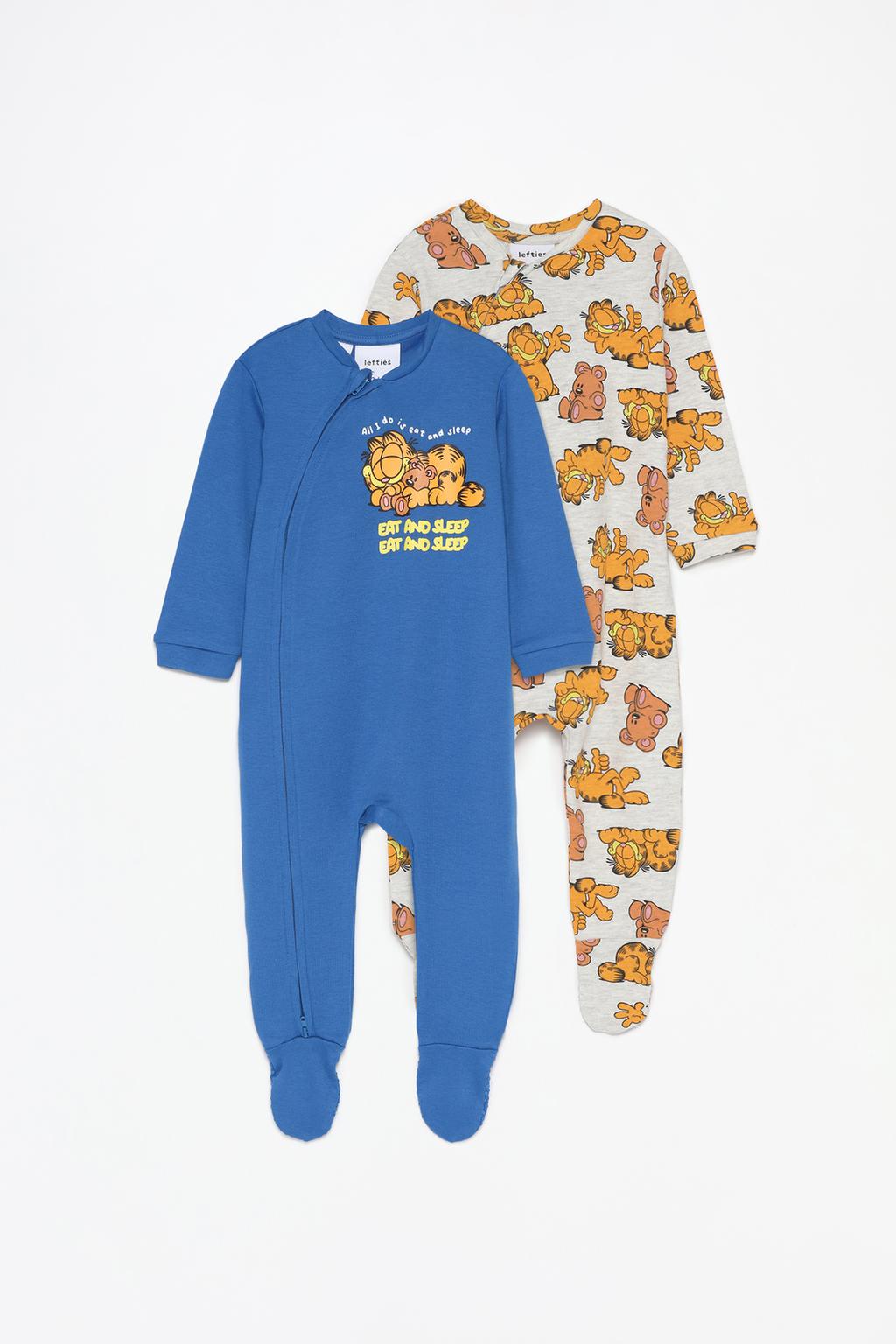 2’li Garfield ©Nickelodeon fermuarlı pijama tulum paketi