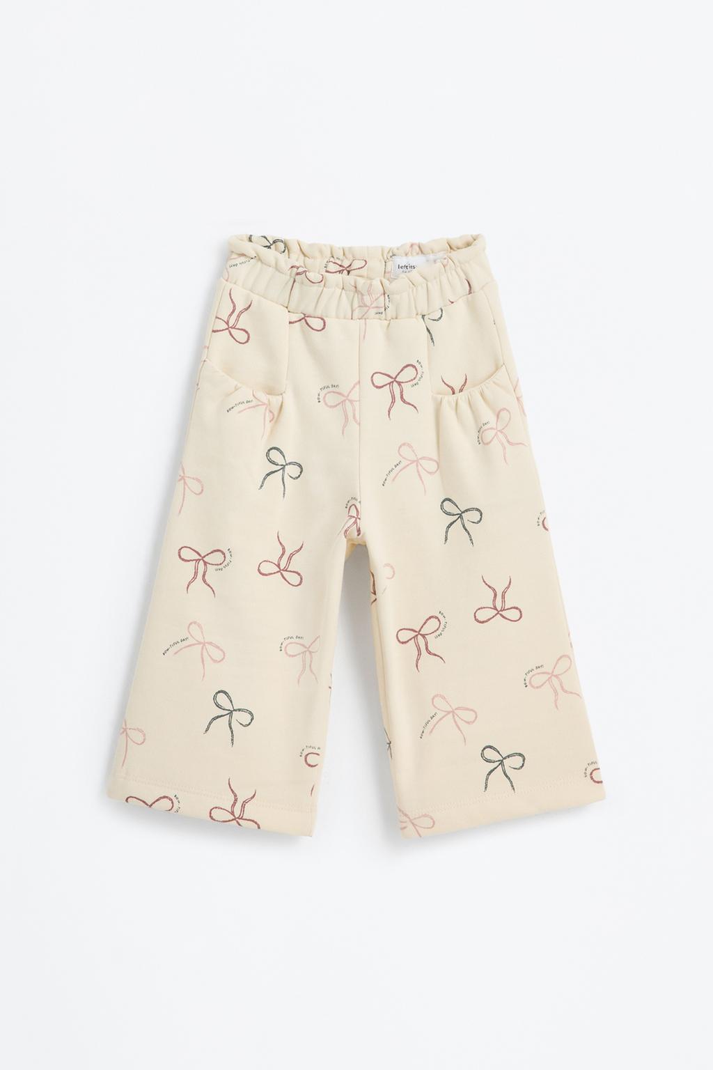 Calças de felpa culotte estampadas