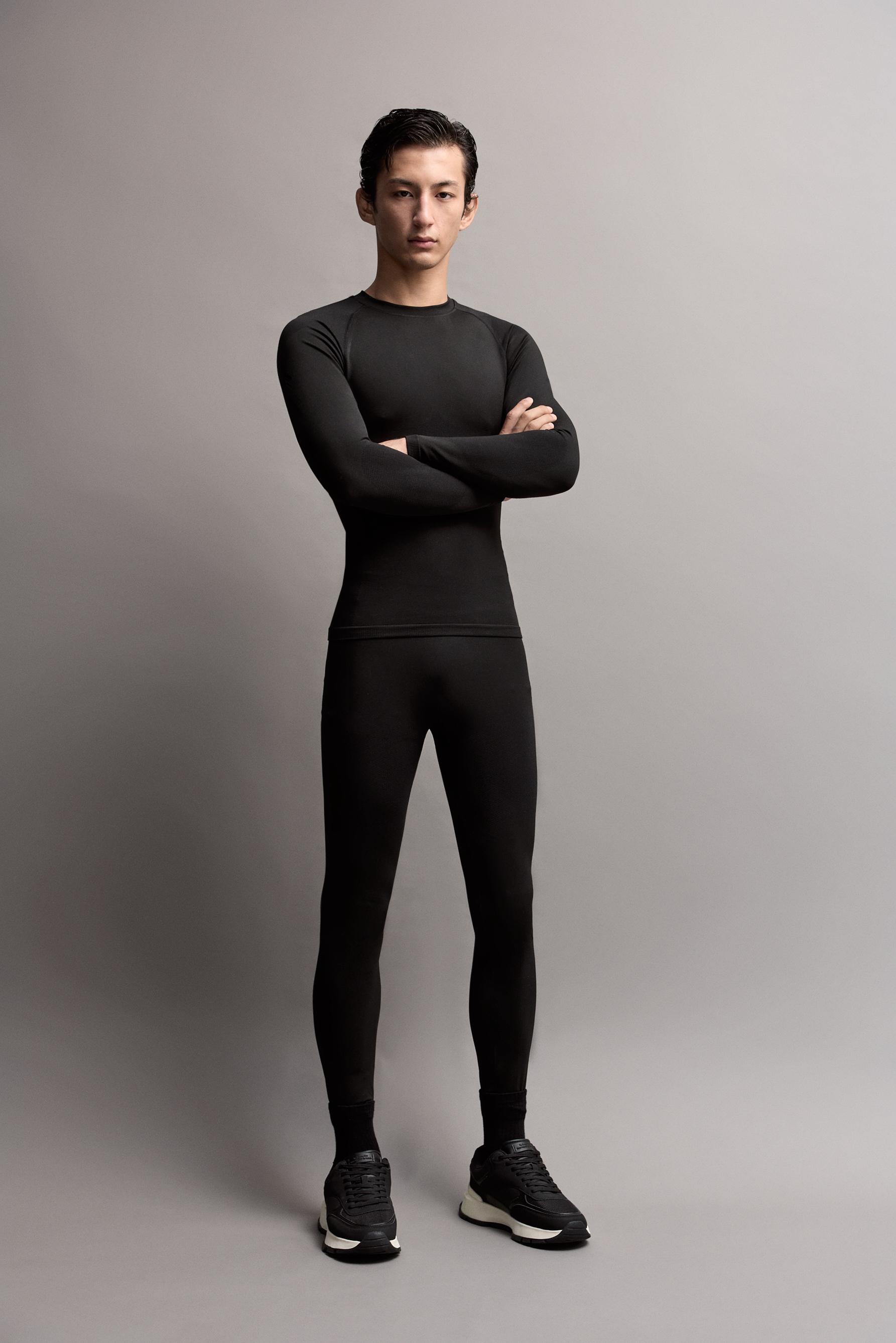 LIGHT WEIGHT thermal inner leggings (-4ºC to 9ºC) — BLACK