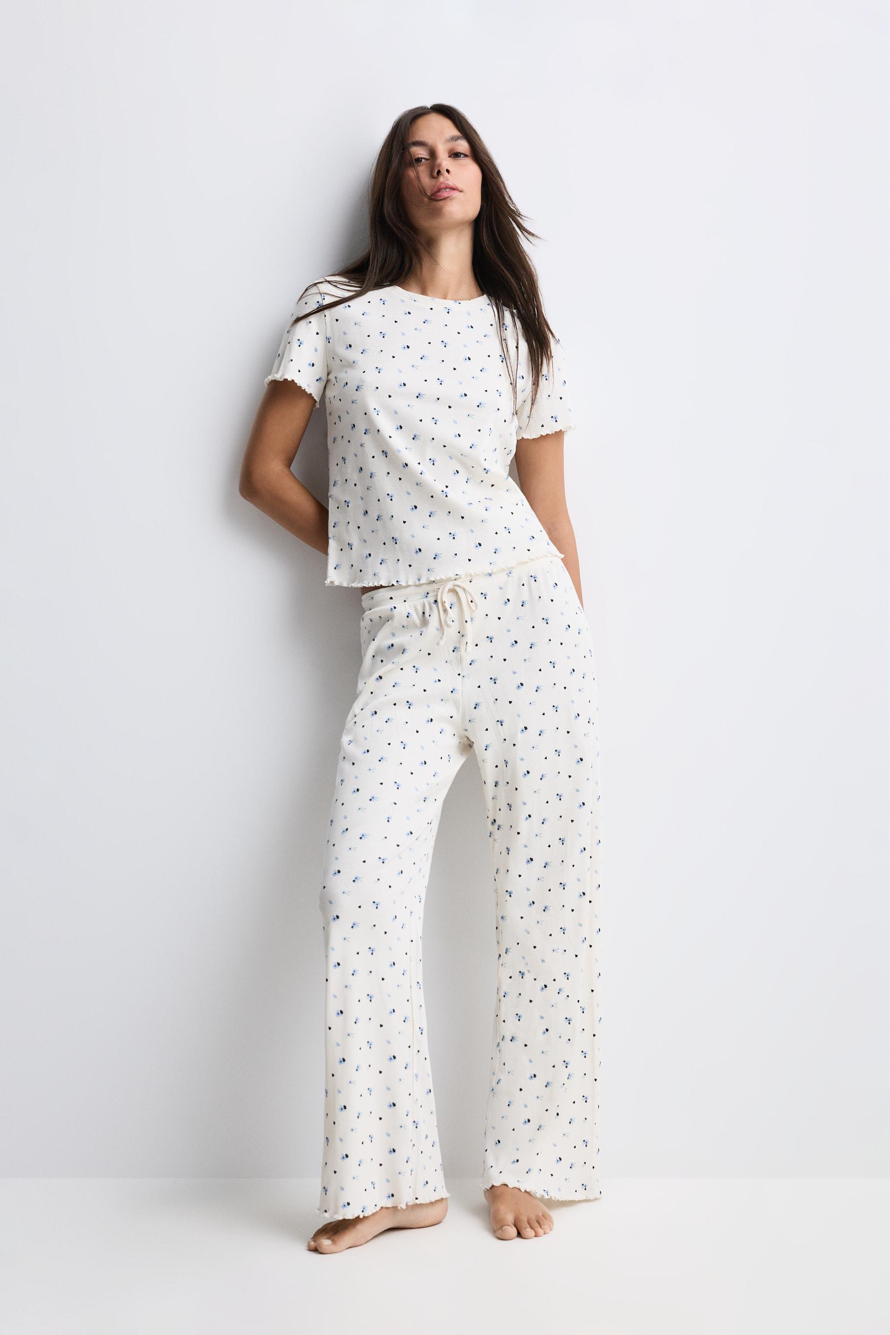 Long printed pyjamas — ECRU