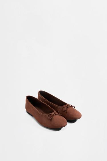 Bow ballet flats — BROWN 2