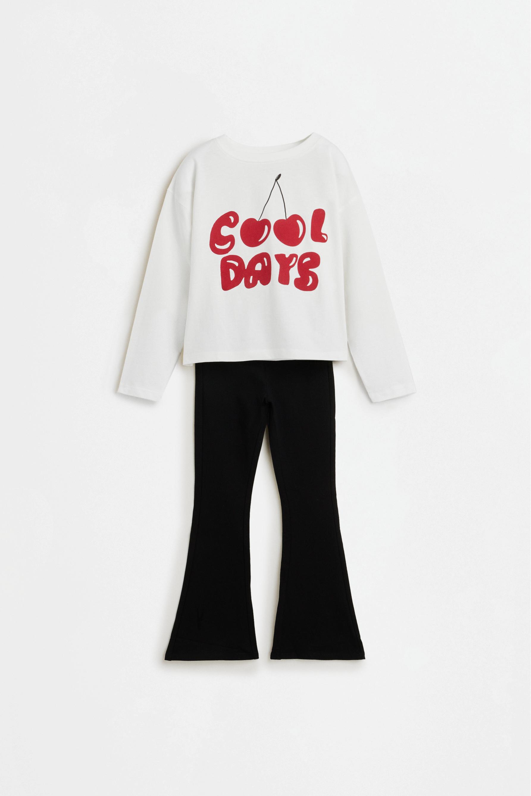 Pack of 5 mixed T-shirt and leggings sets — BLACK