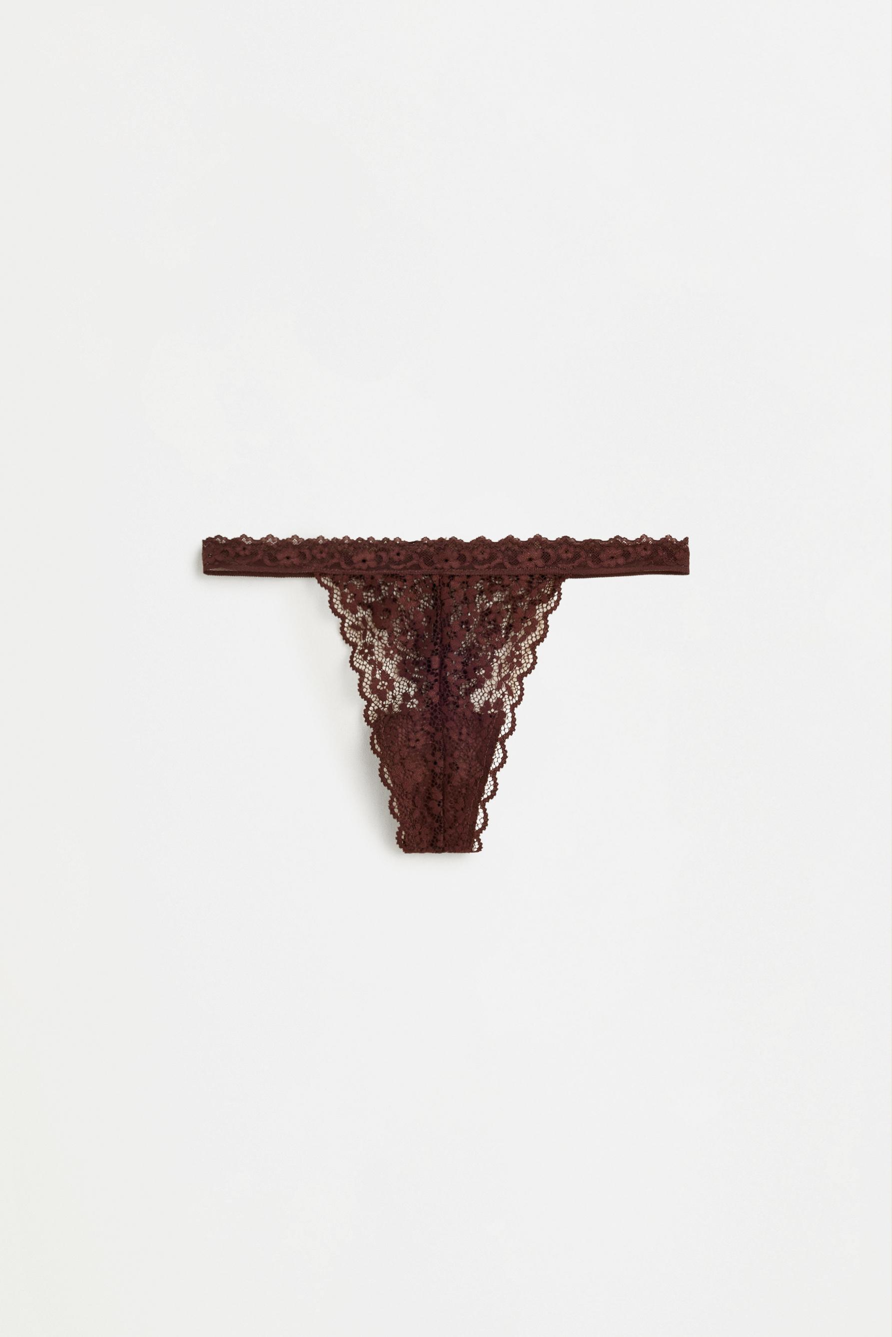 2-pack of lace thongs — WHITE