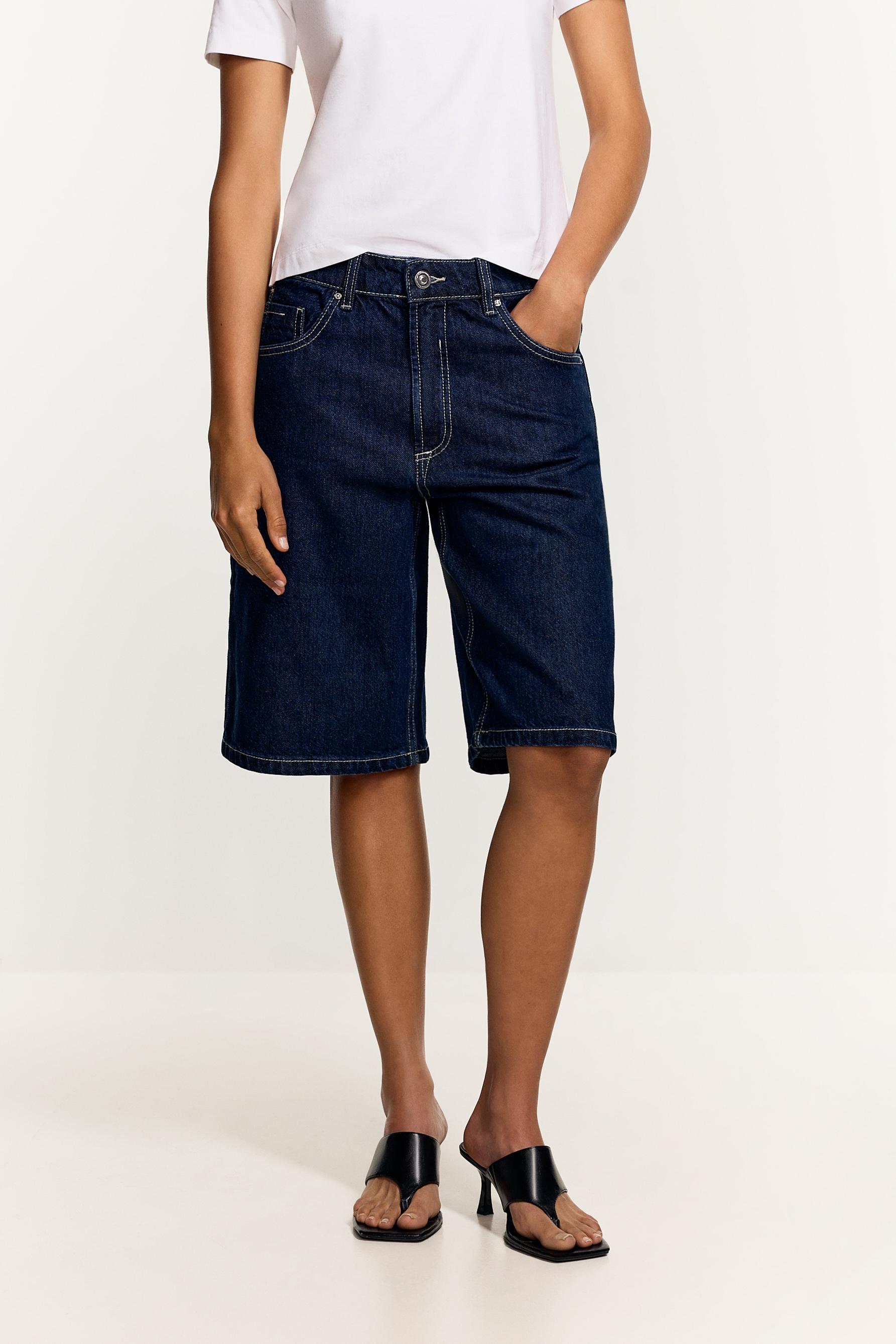 Denim Bermuda shorts — FADED NAVY