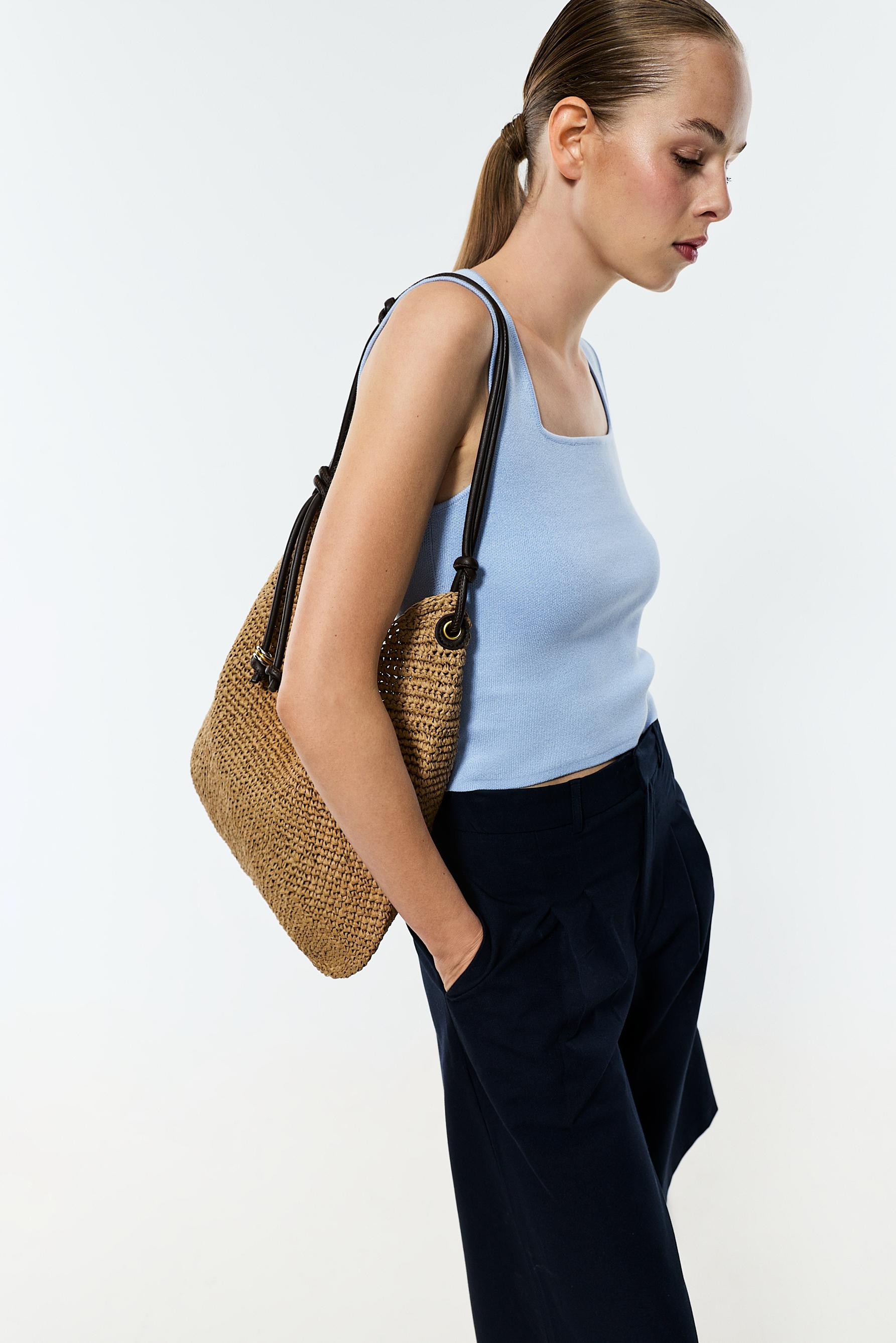 Basic knit top — SKY BLUE