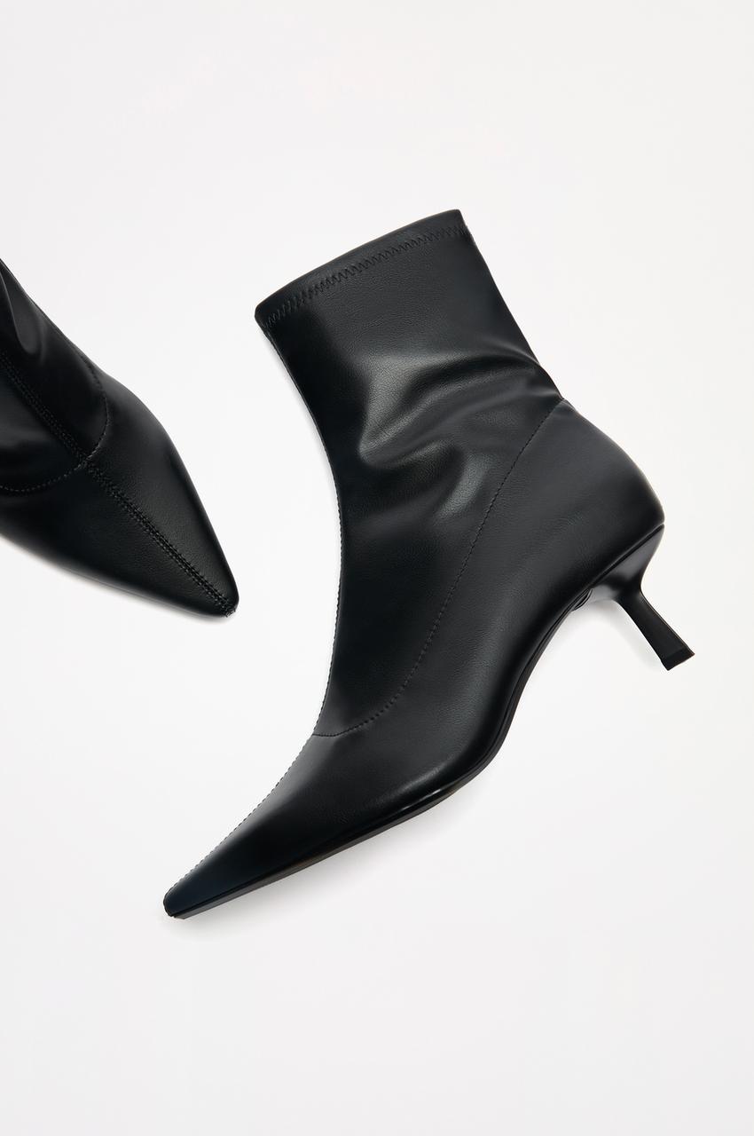Calcetín Zara Zara NiÃ±as Botas Botín Tacón Botin Negro NiÃ±a Zara