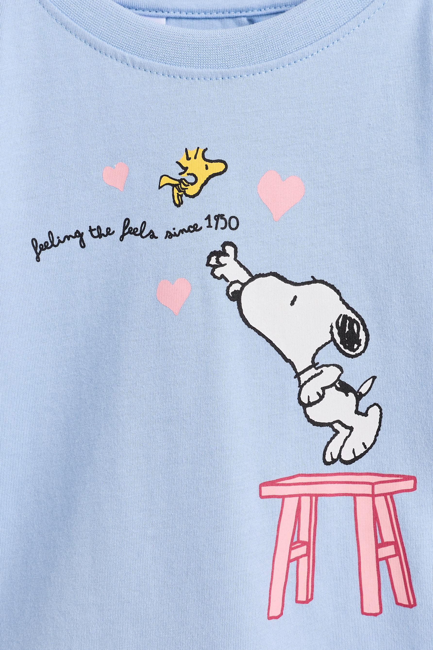 Pack of 2 Snoopy Peanuts™ pyjamas — PALE BLUE