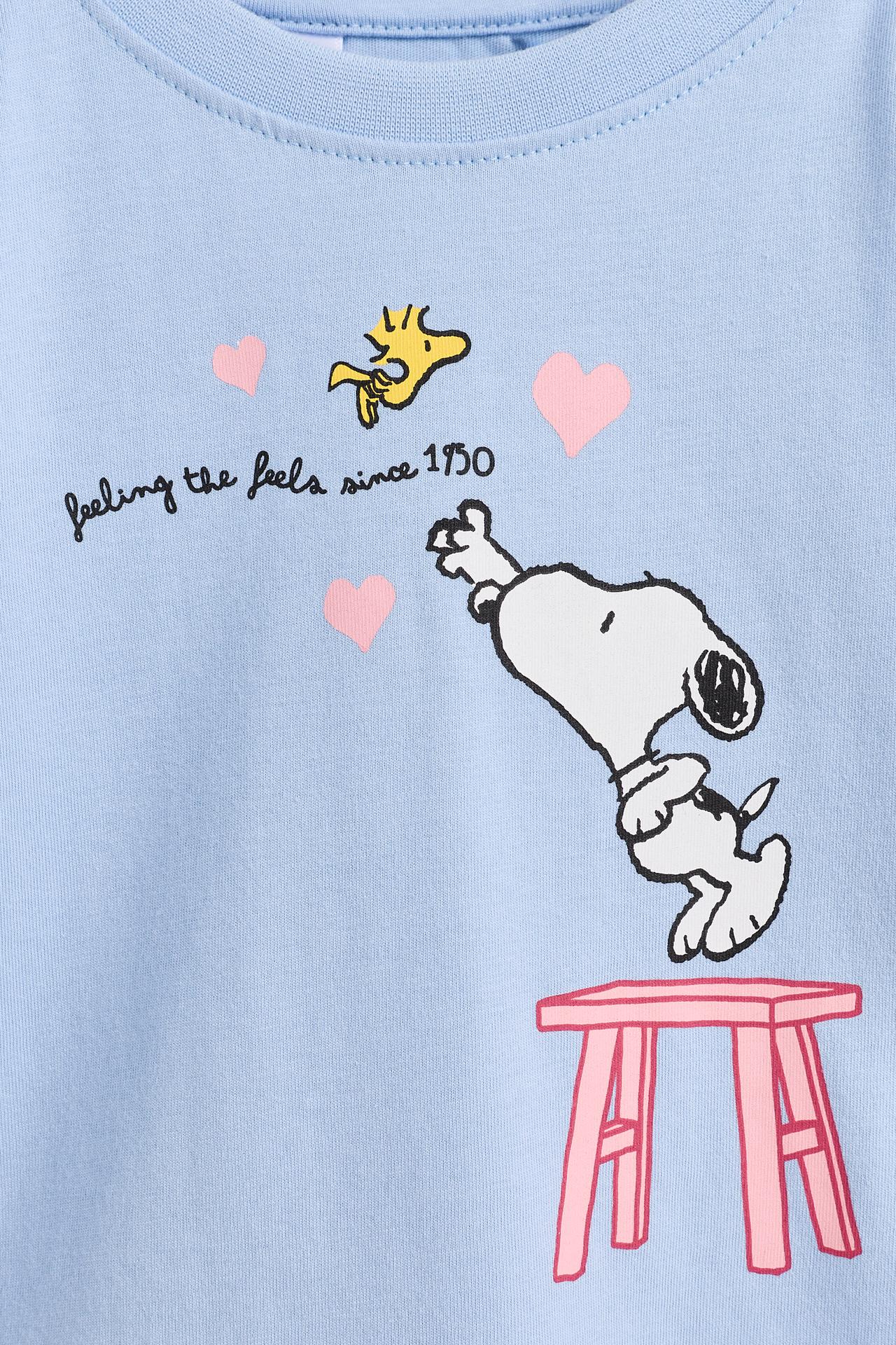 Pack of 2 Snoopy Peanuts™ pyjamas — PALE BLUE