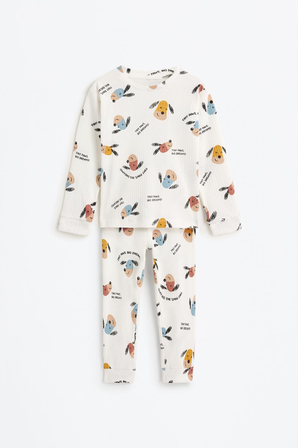 Pijama canalé estampado