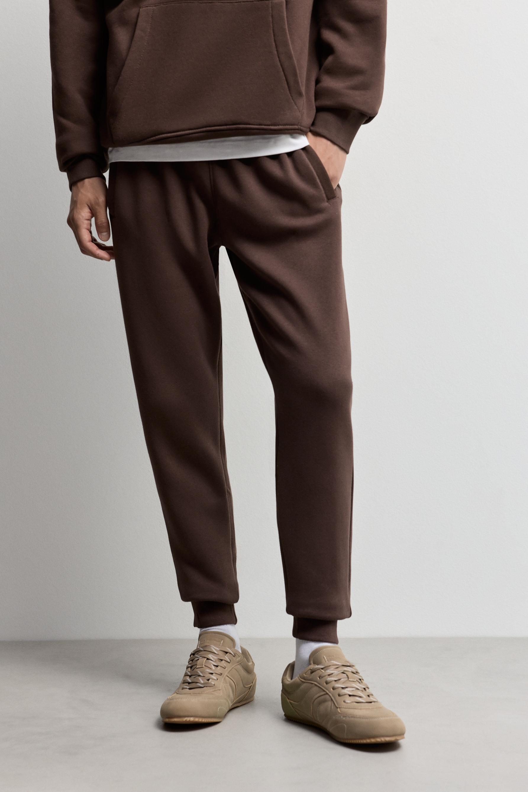 Regular fit tracksuit bottoms — CHOCOLATE