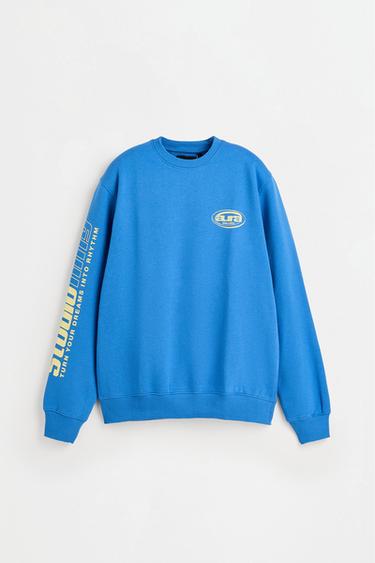 Text print sweatshirt — SKY BLUE 6