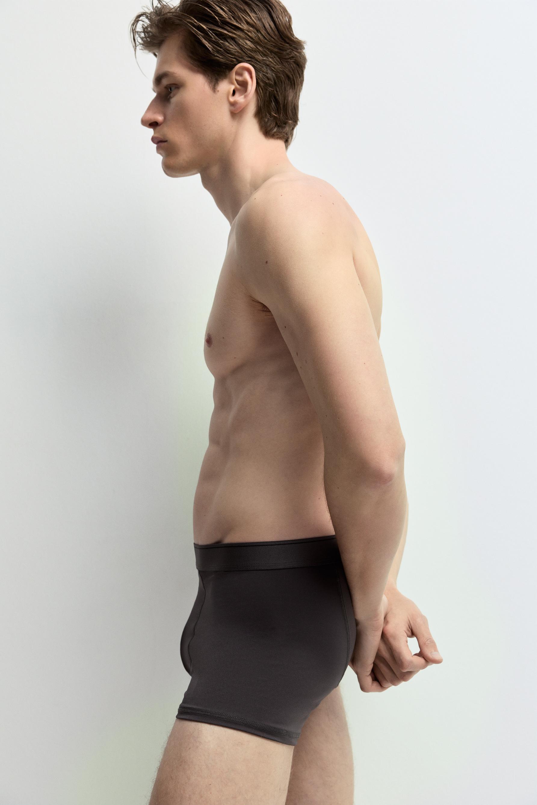 Microfibre boxers (Pack 3) — BROWN