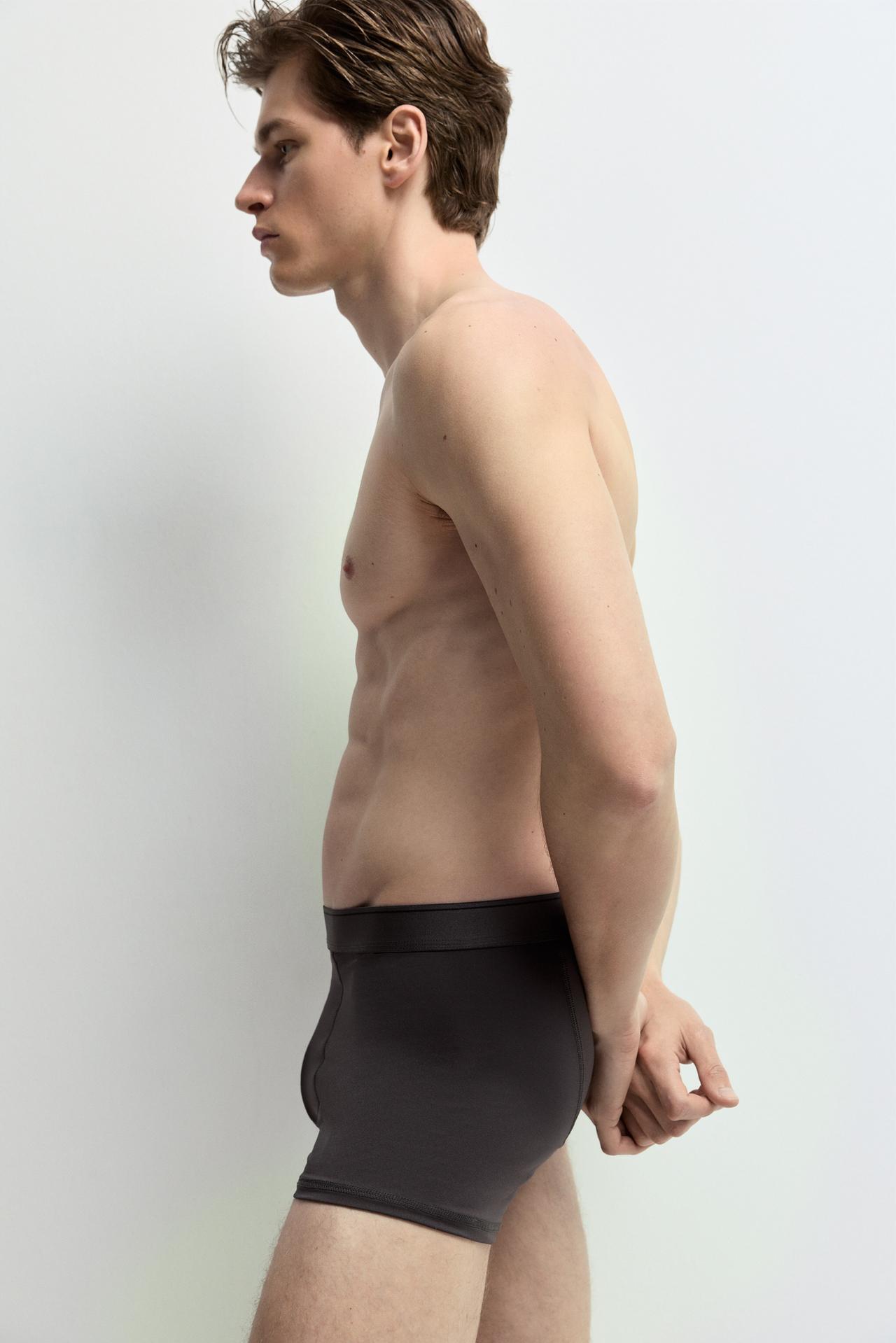 Microfibre boxers (Pack 3) — BROWN