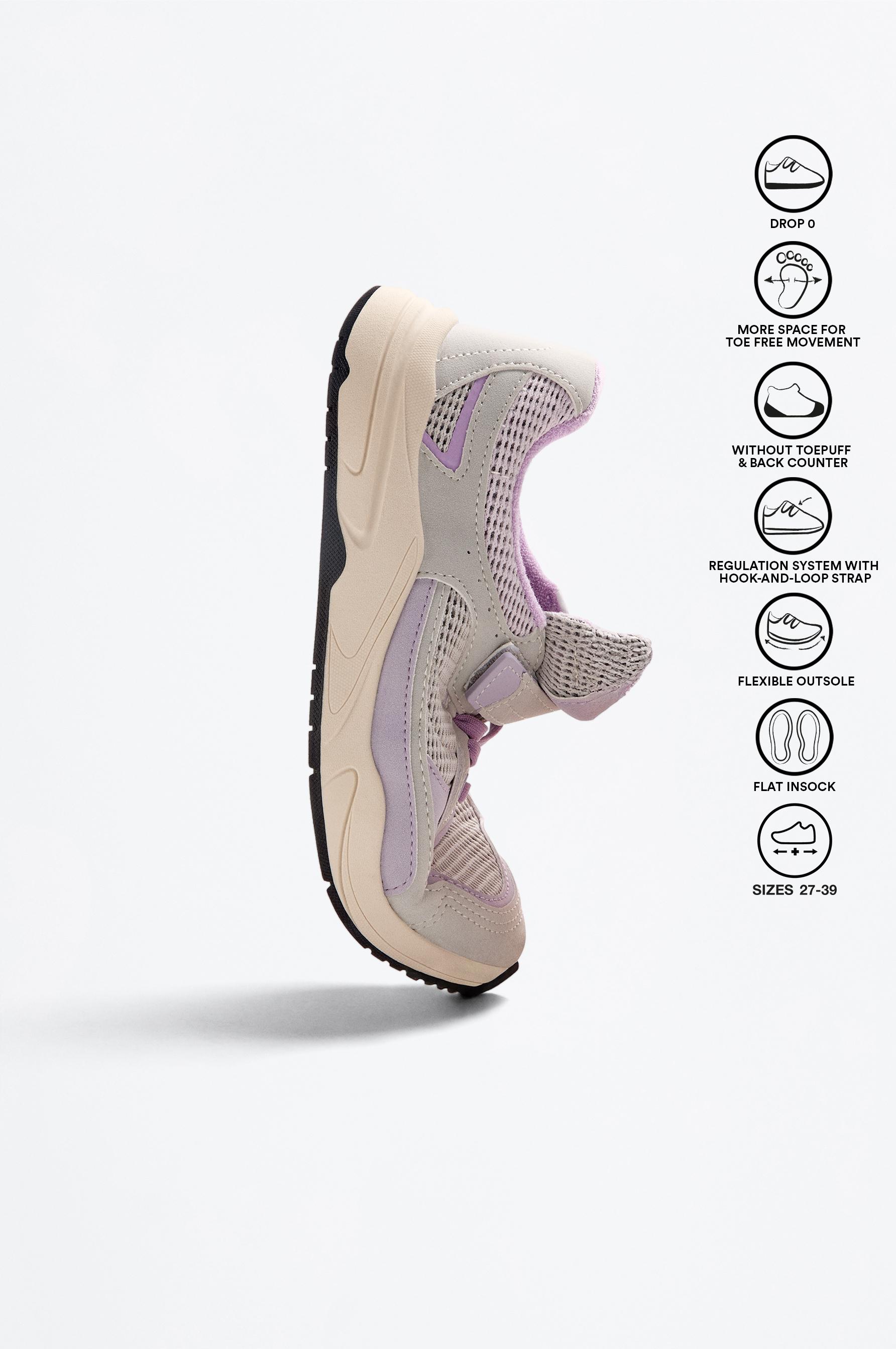 CASUAL BAREFOOT SNEAKER — MAUVE