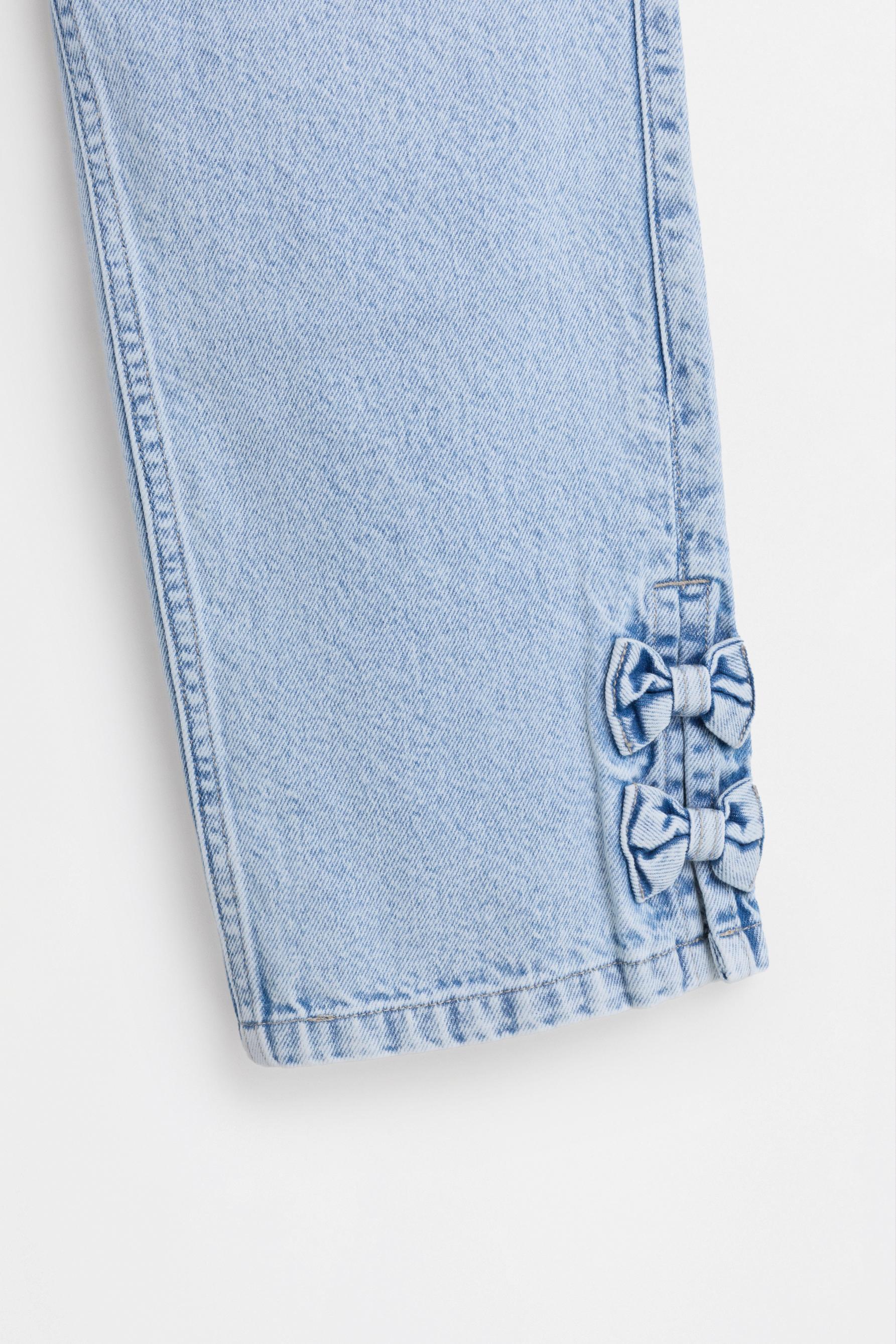 Jeans with ties — PALE BLUE