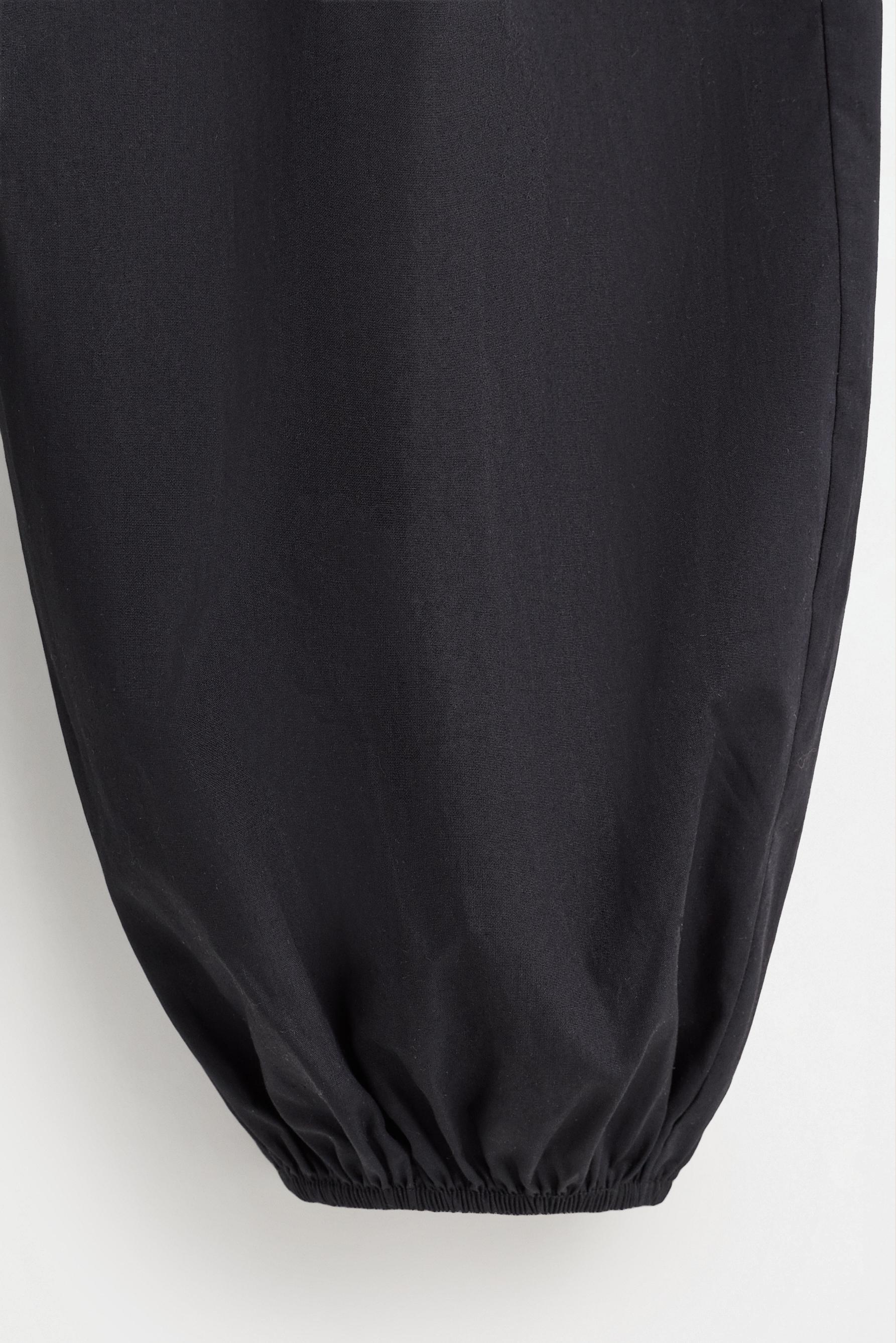 Plaid sarouel trousers — BLACK