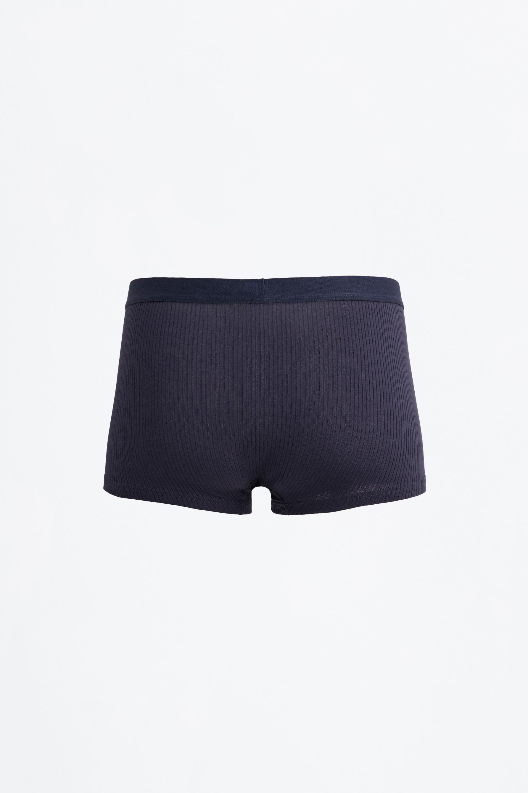 Ribbed boxers (Pack 3) — BLUE