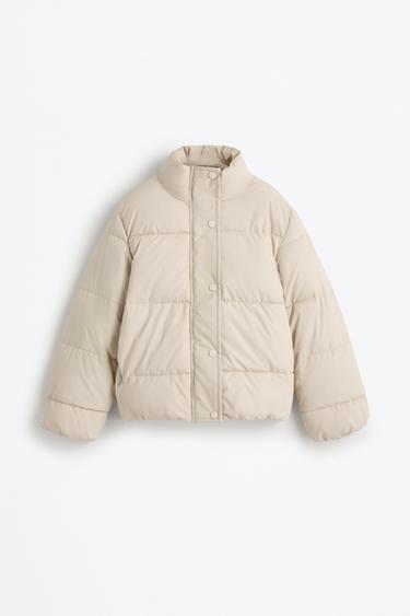 Rubberised quilted jacket — ECRU 2