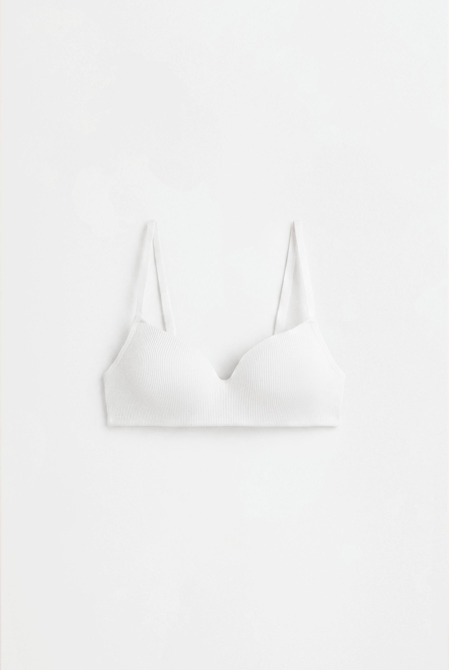 Seamless pre-shaped bra — WHITE (alternate view)