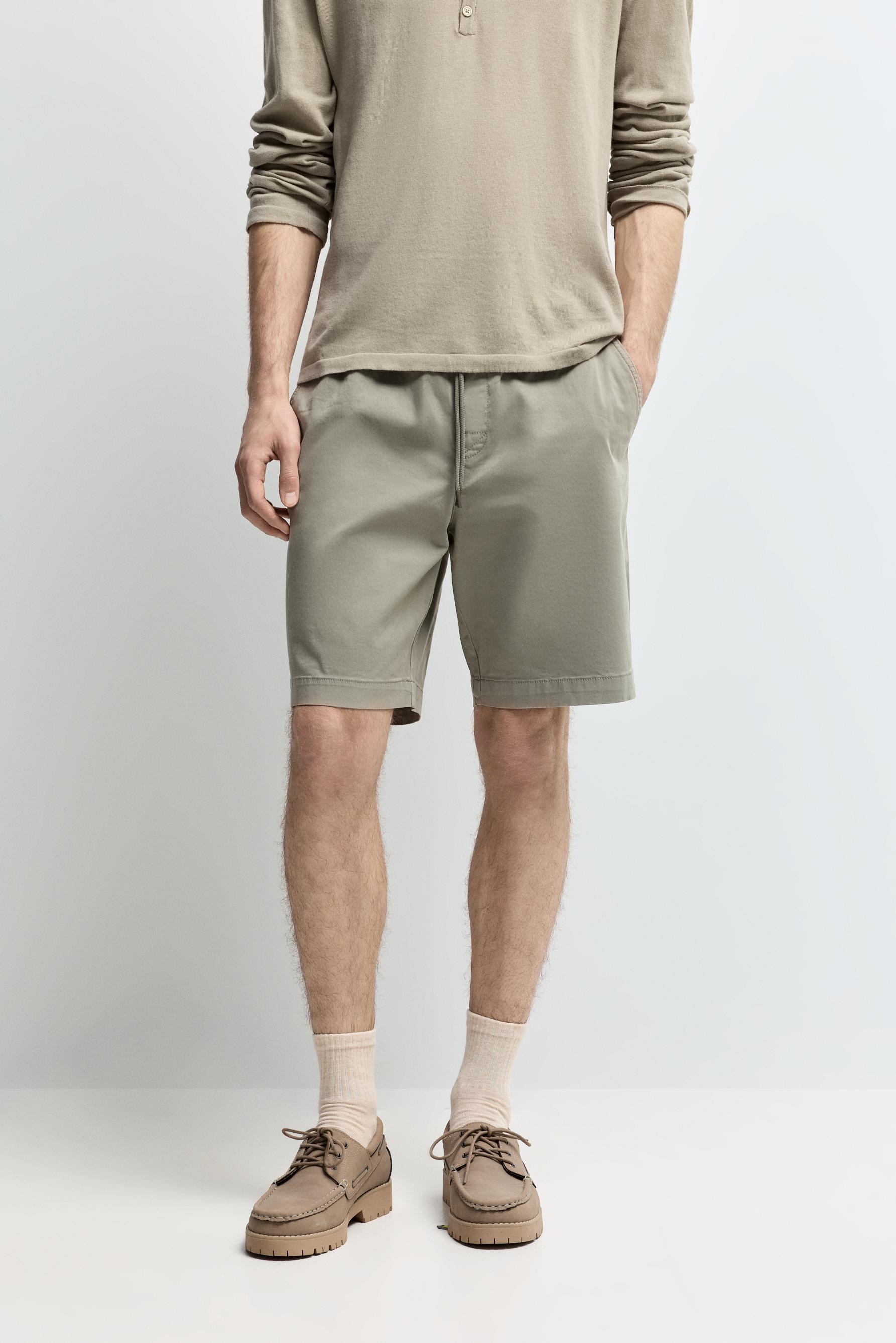 Jogger Bermuda shorts — KHAKI