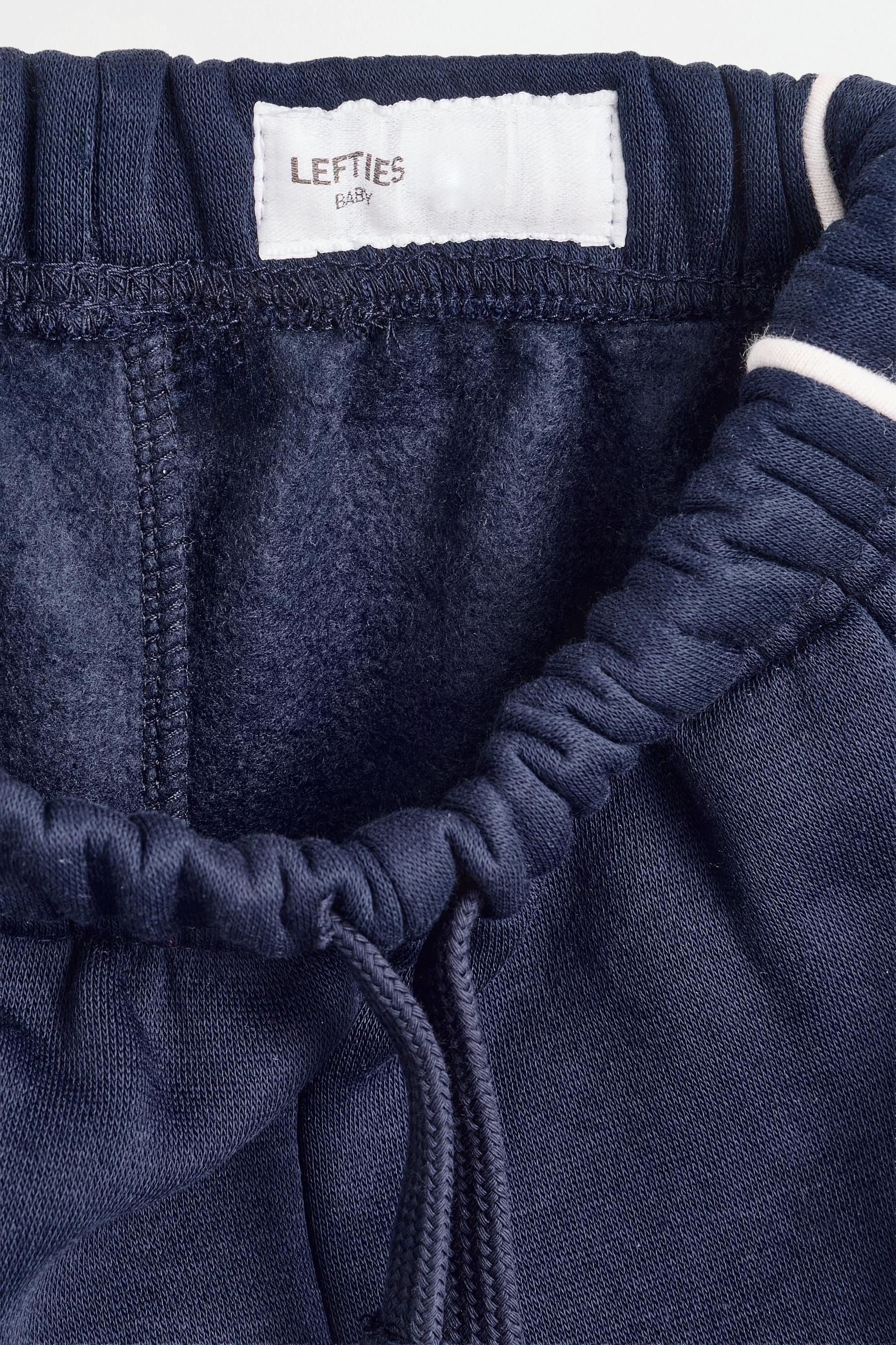 Plush trousers with piping — NAVY