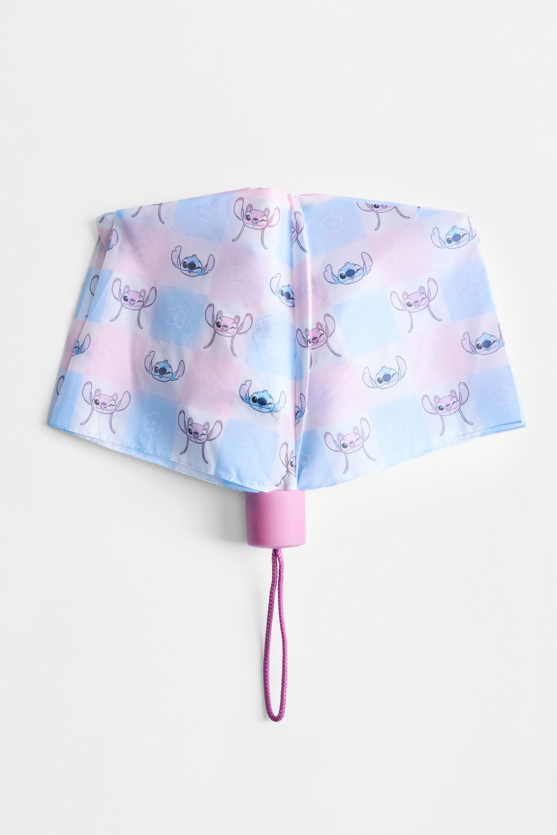 Stitch & Angel ©Disney foldable umbrella — PINK/WHITE