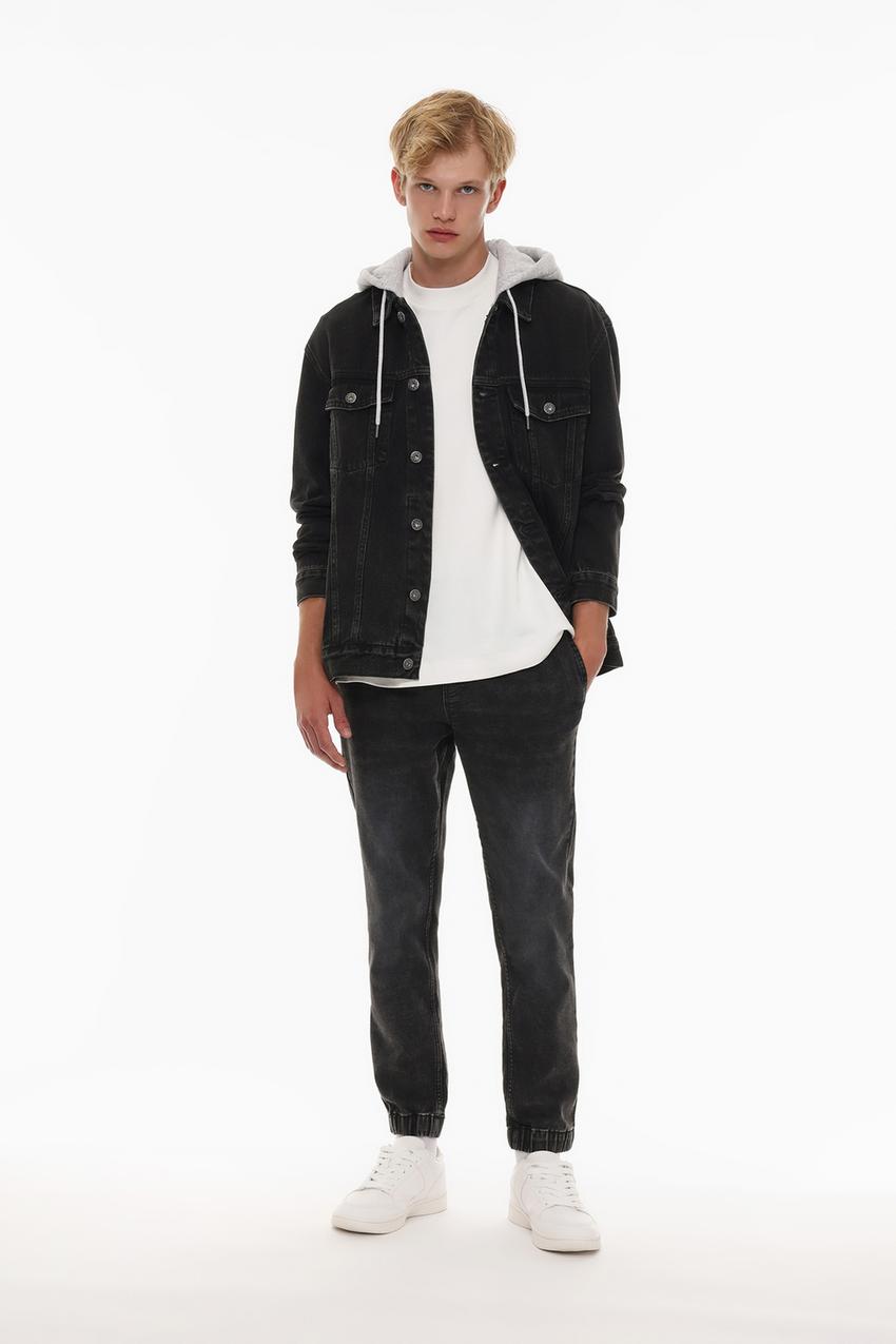 Chaqueta Vaquera Hombre Lefties Cazadora Denim Capucha Felpa