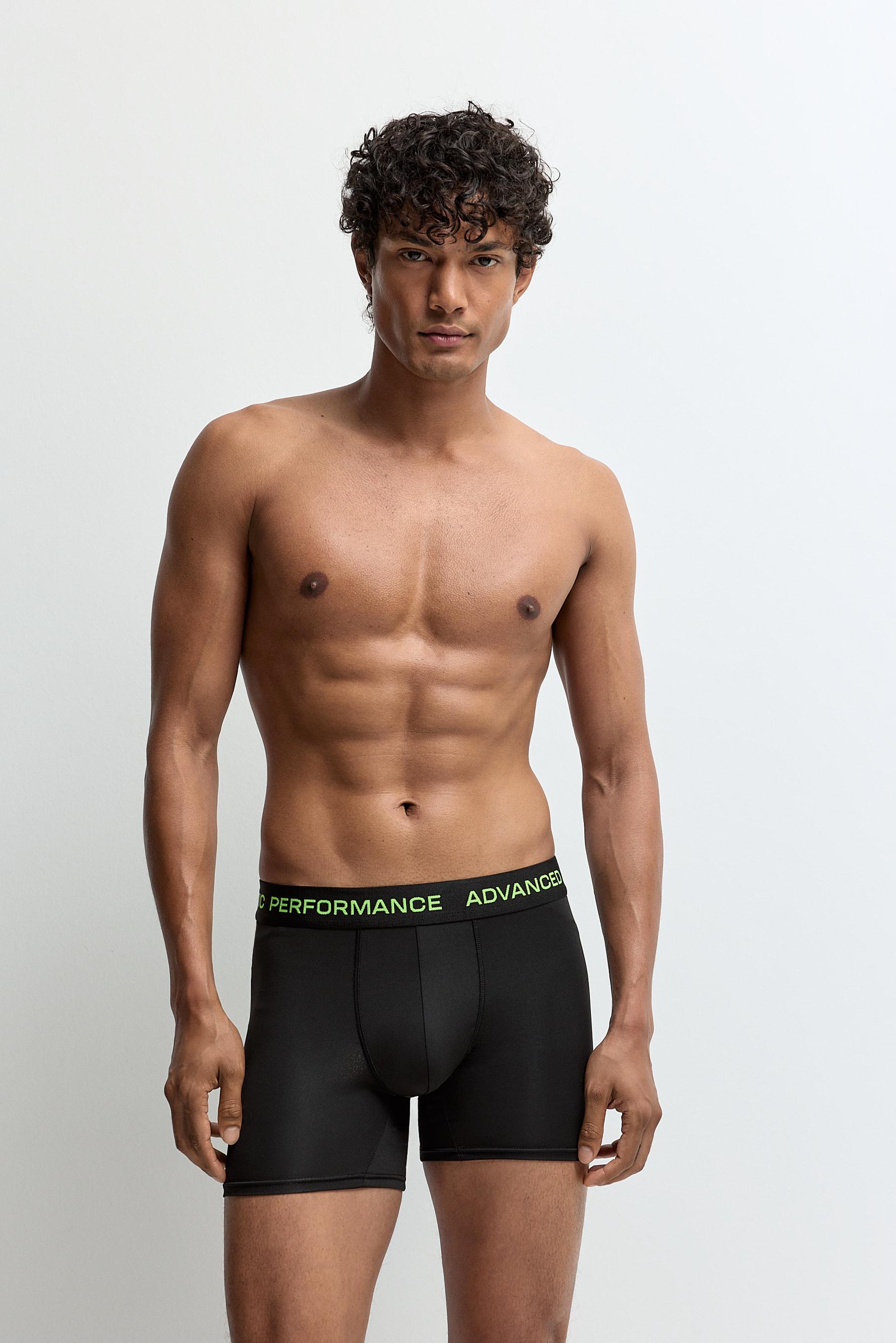 3-pack of long performance boxers — GREEN