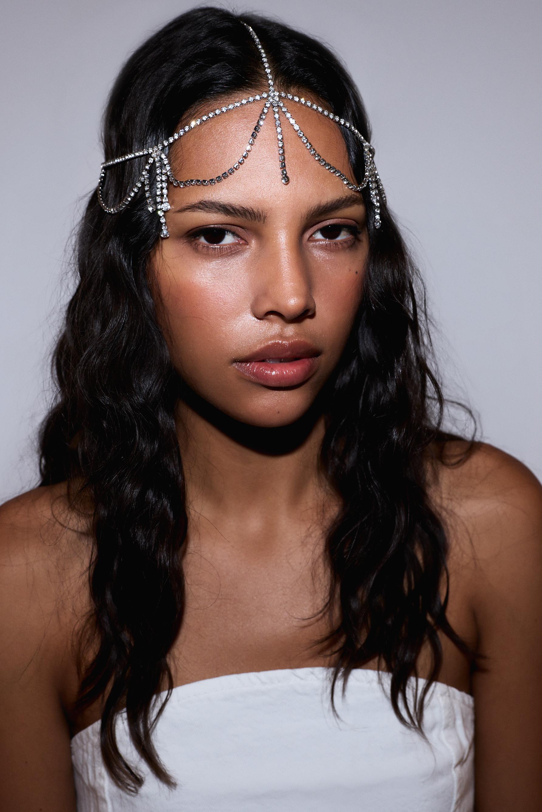 Rhinestone headpiece — SILVER