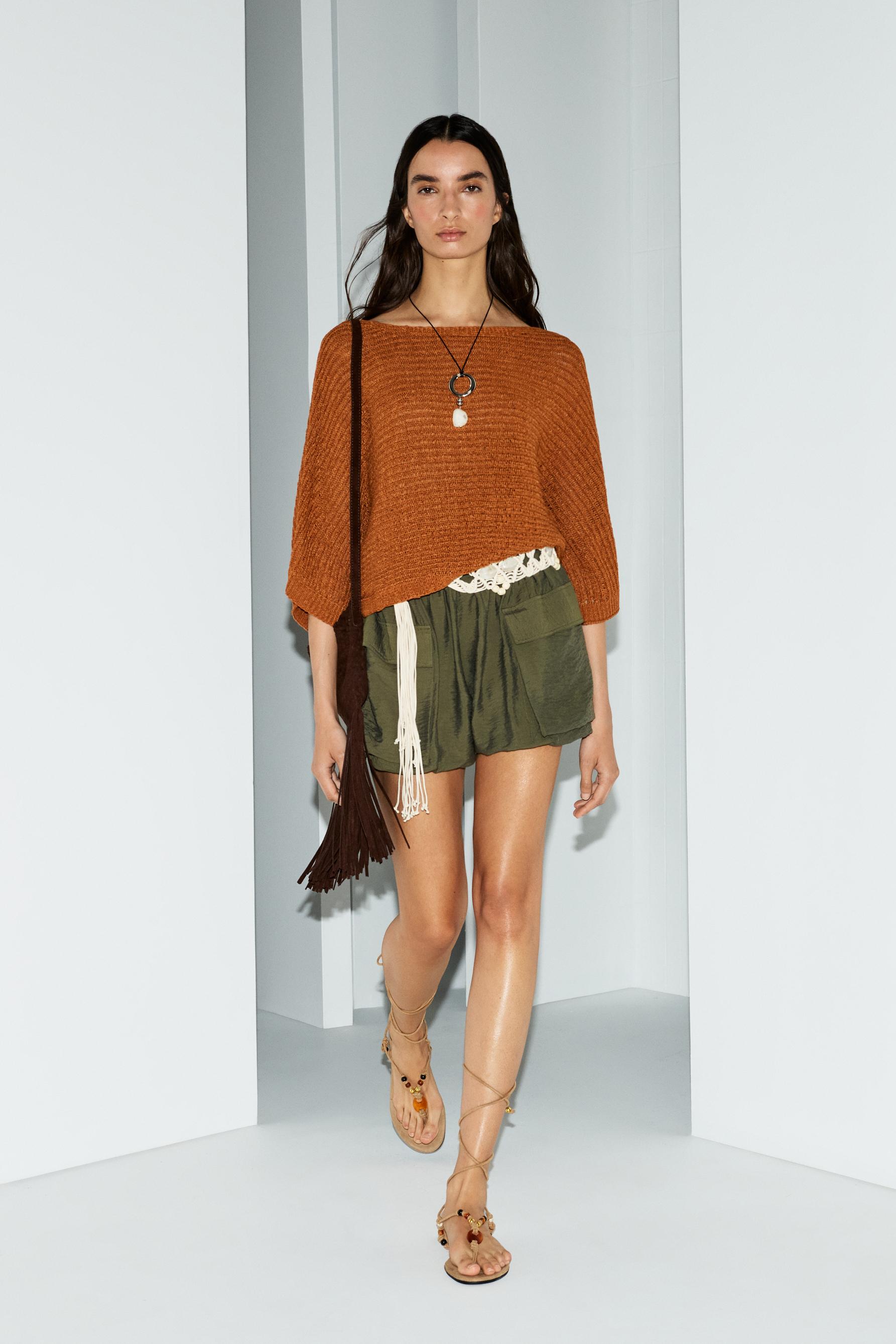 Oversize knit sweater — COPPER