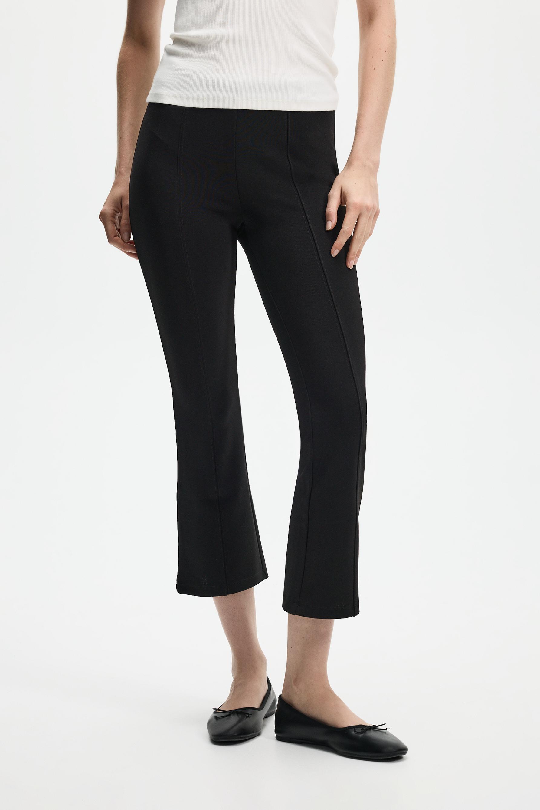 Shaping bell bottom trousers — BLACK