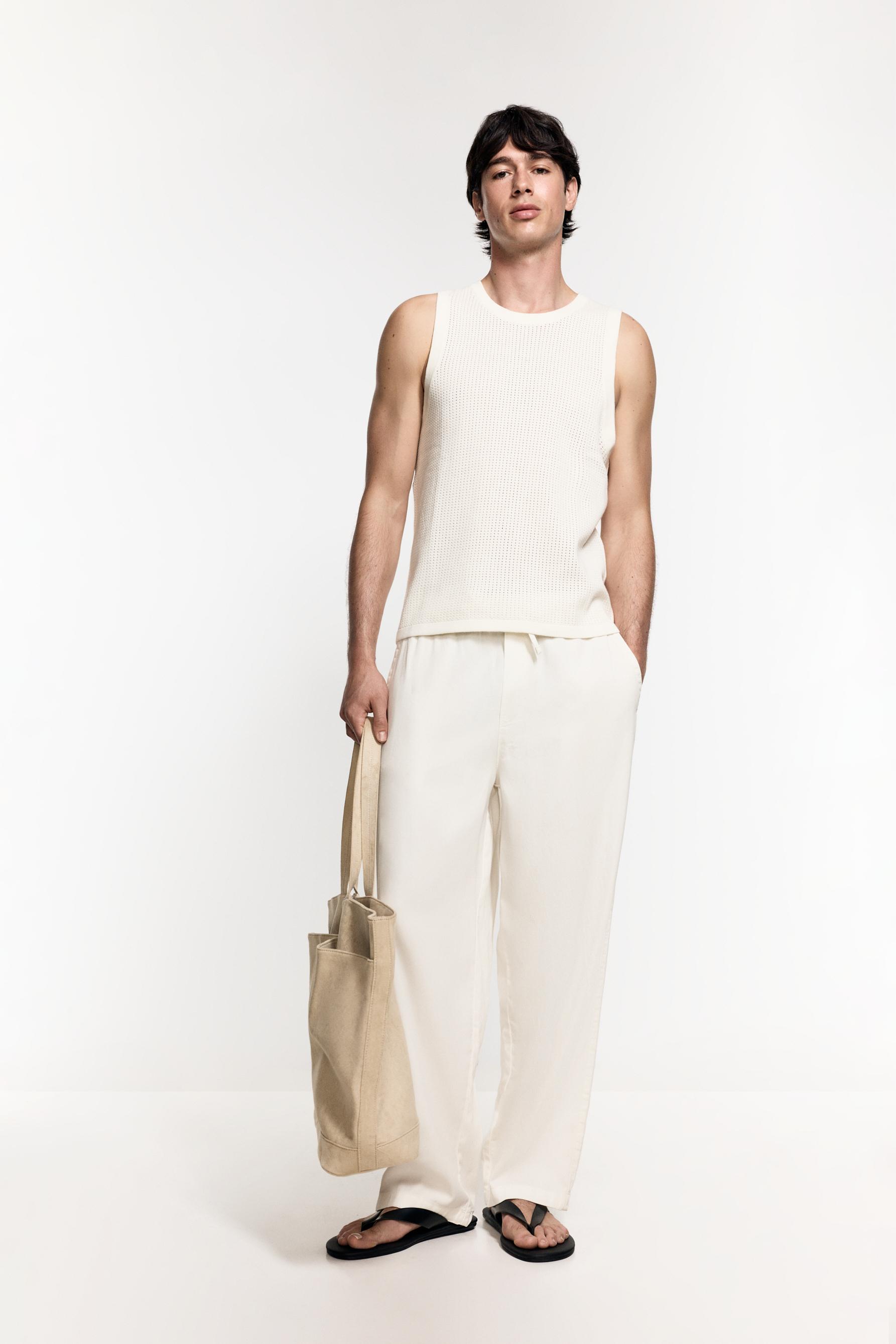 Cutwork strappy T-shirt — OFF WHITE