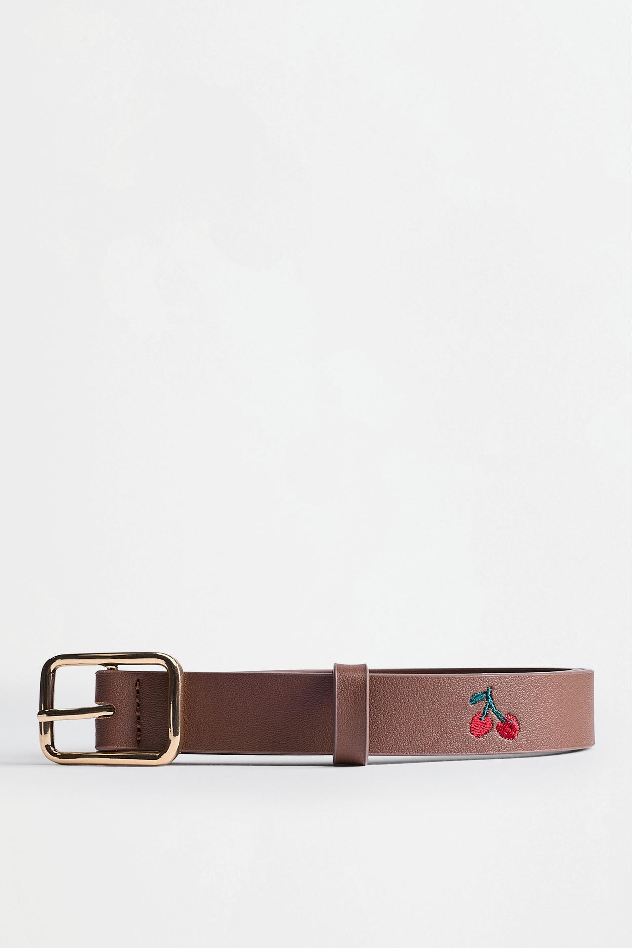 Cherry embroidered belt — BUTTER