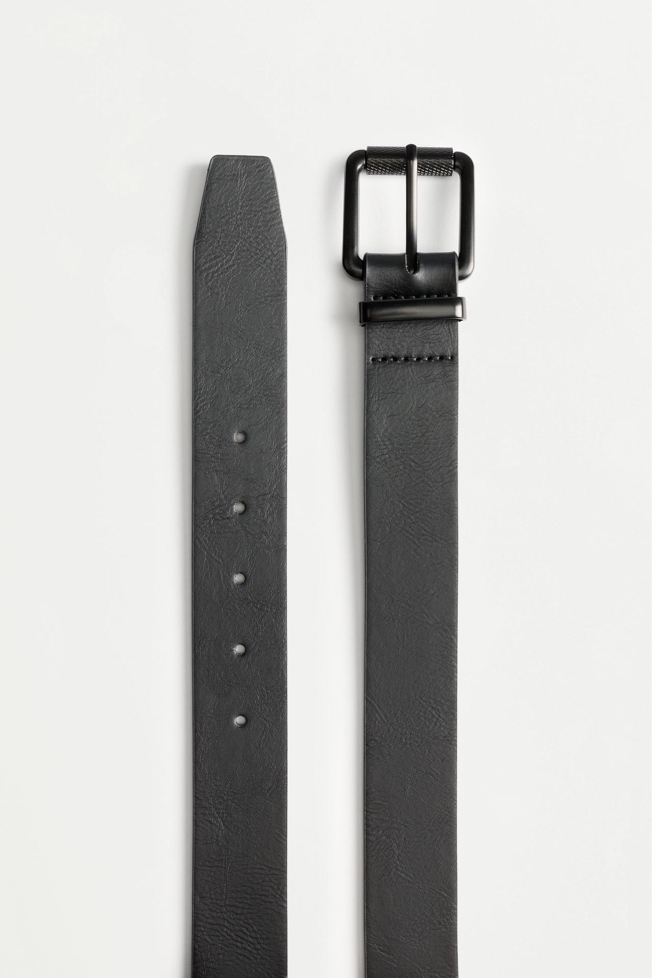 Leather effect belt — BLACK TONE