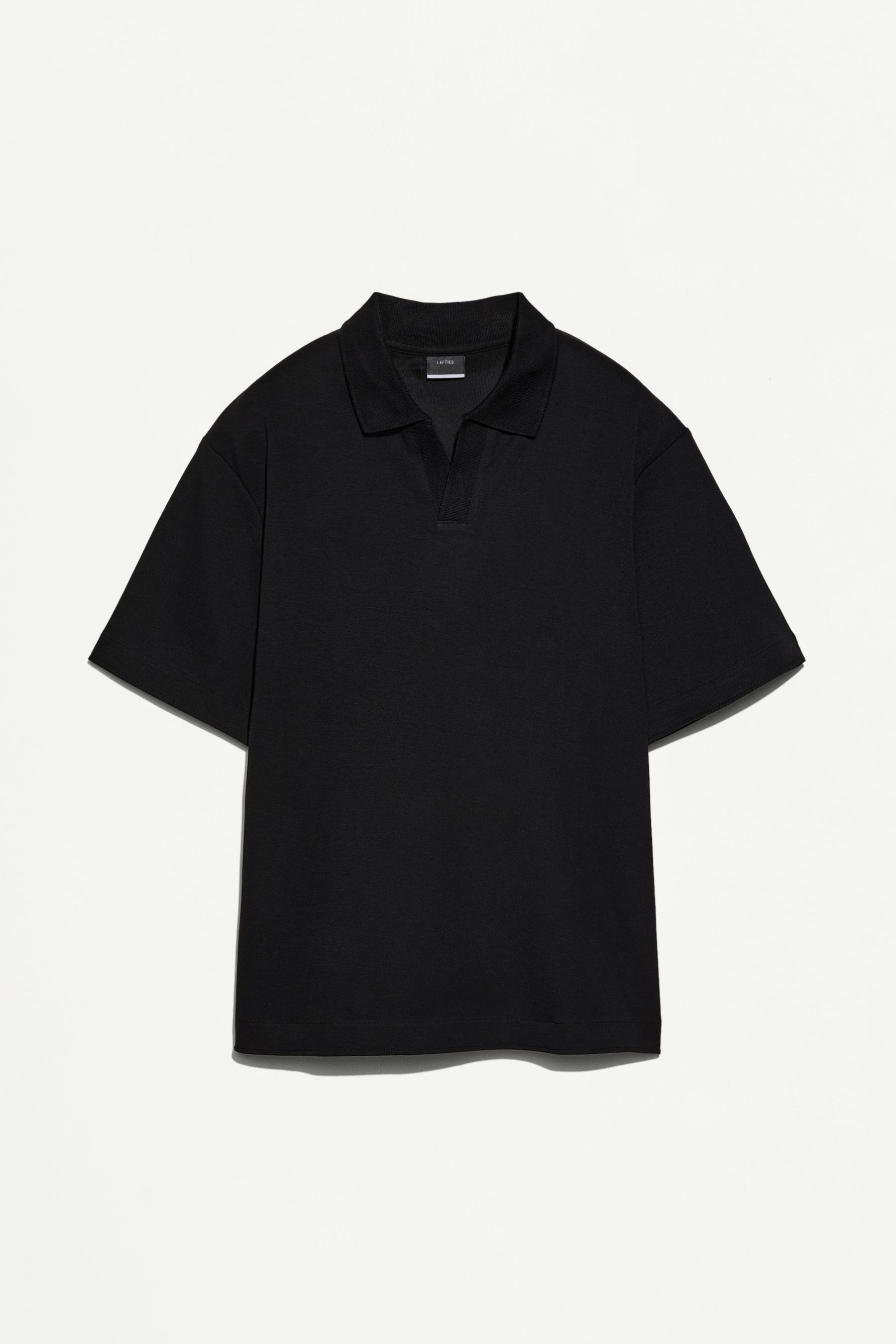 Interlock polo shirt — BLACK