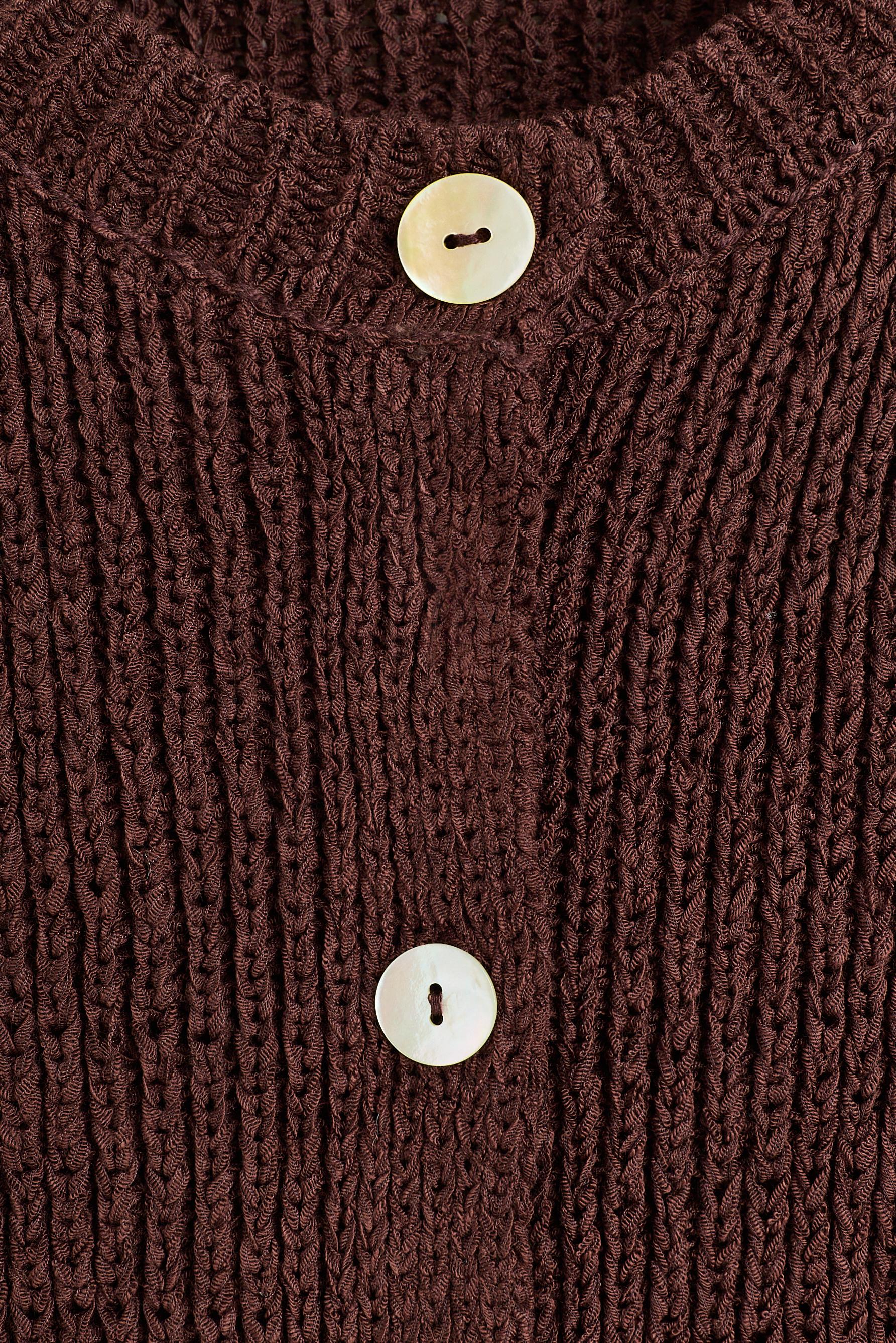 Rustic cropped vest — CHOCOLATE