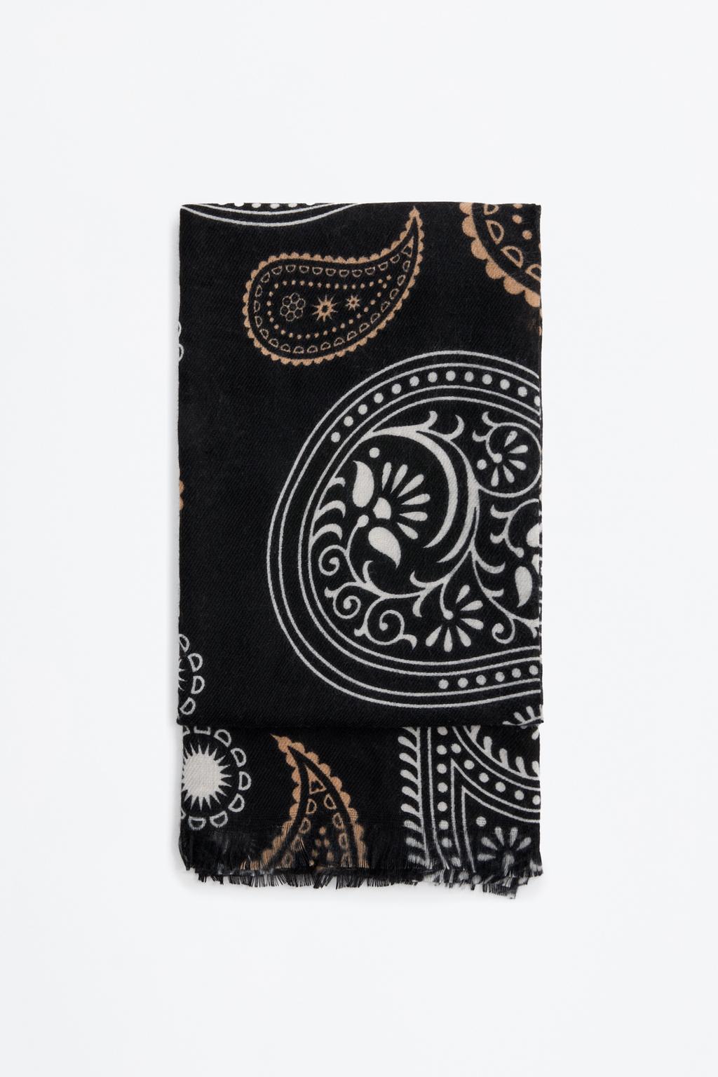 Paisley print scarf