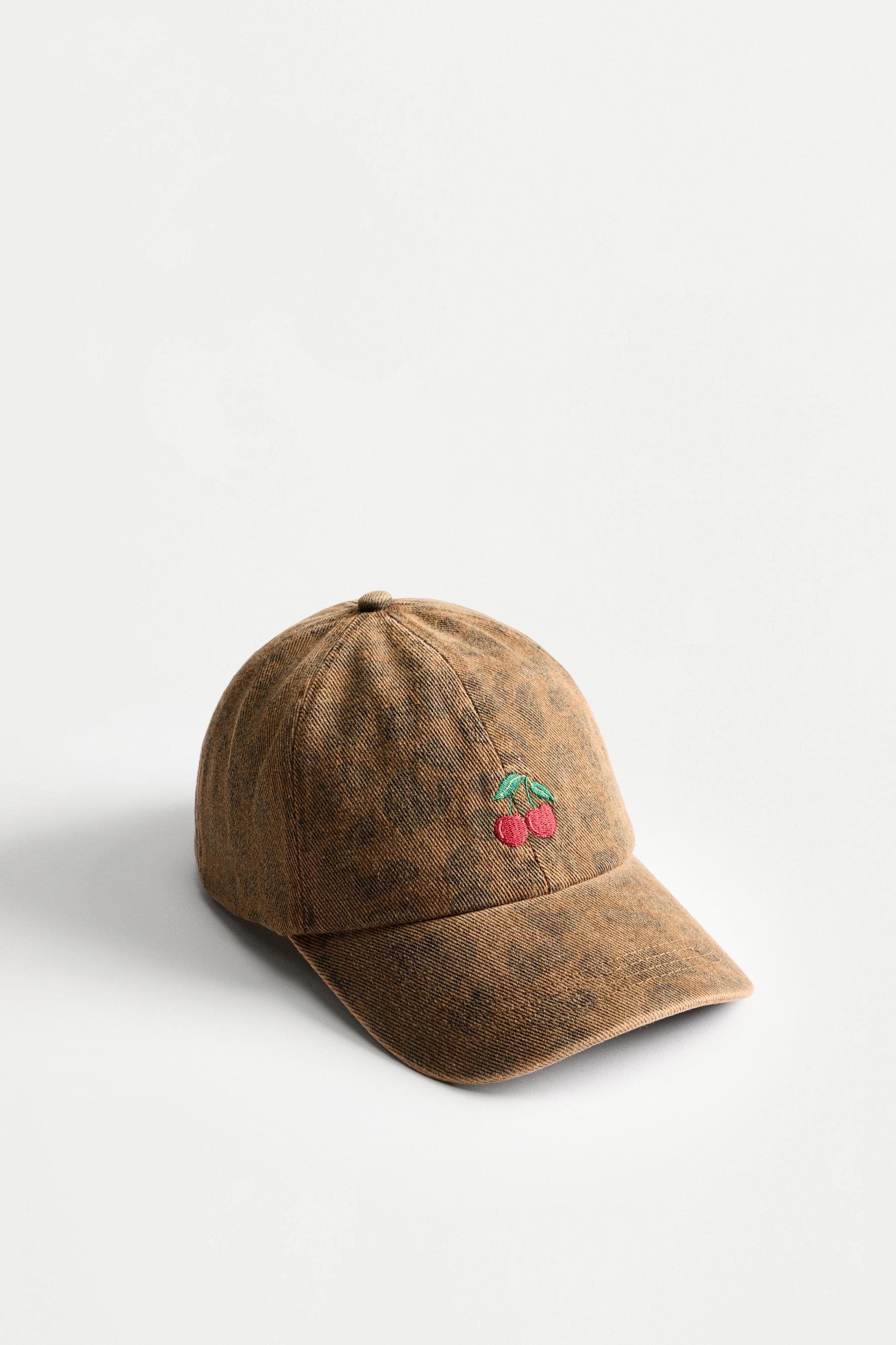 Animal print cap — CAMEL TONES