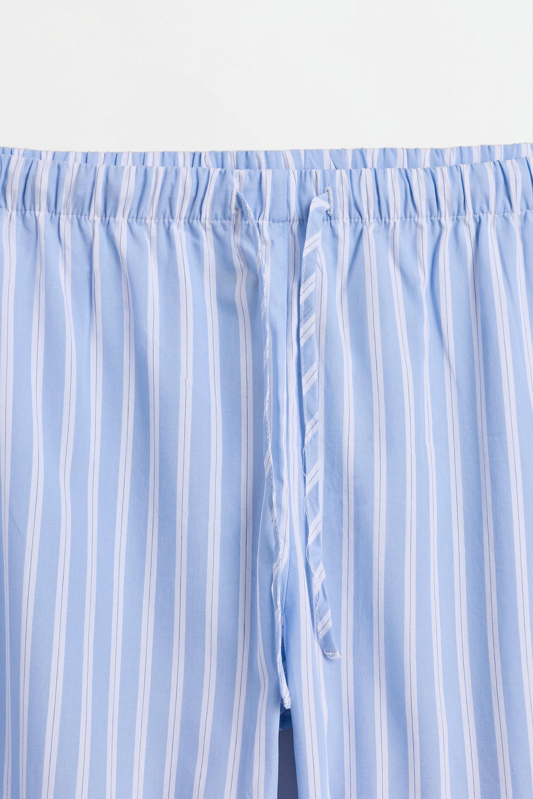 Striped pyjama bottoms — FADED SKY BLUE