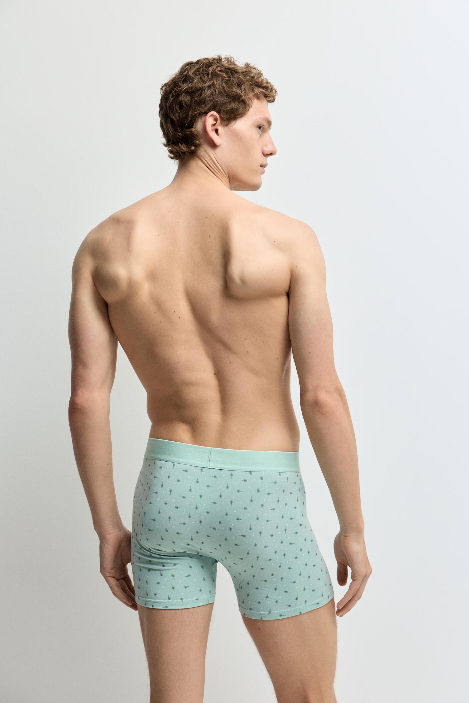 5-pack of assorted long boxers — GREEN