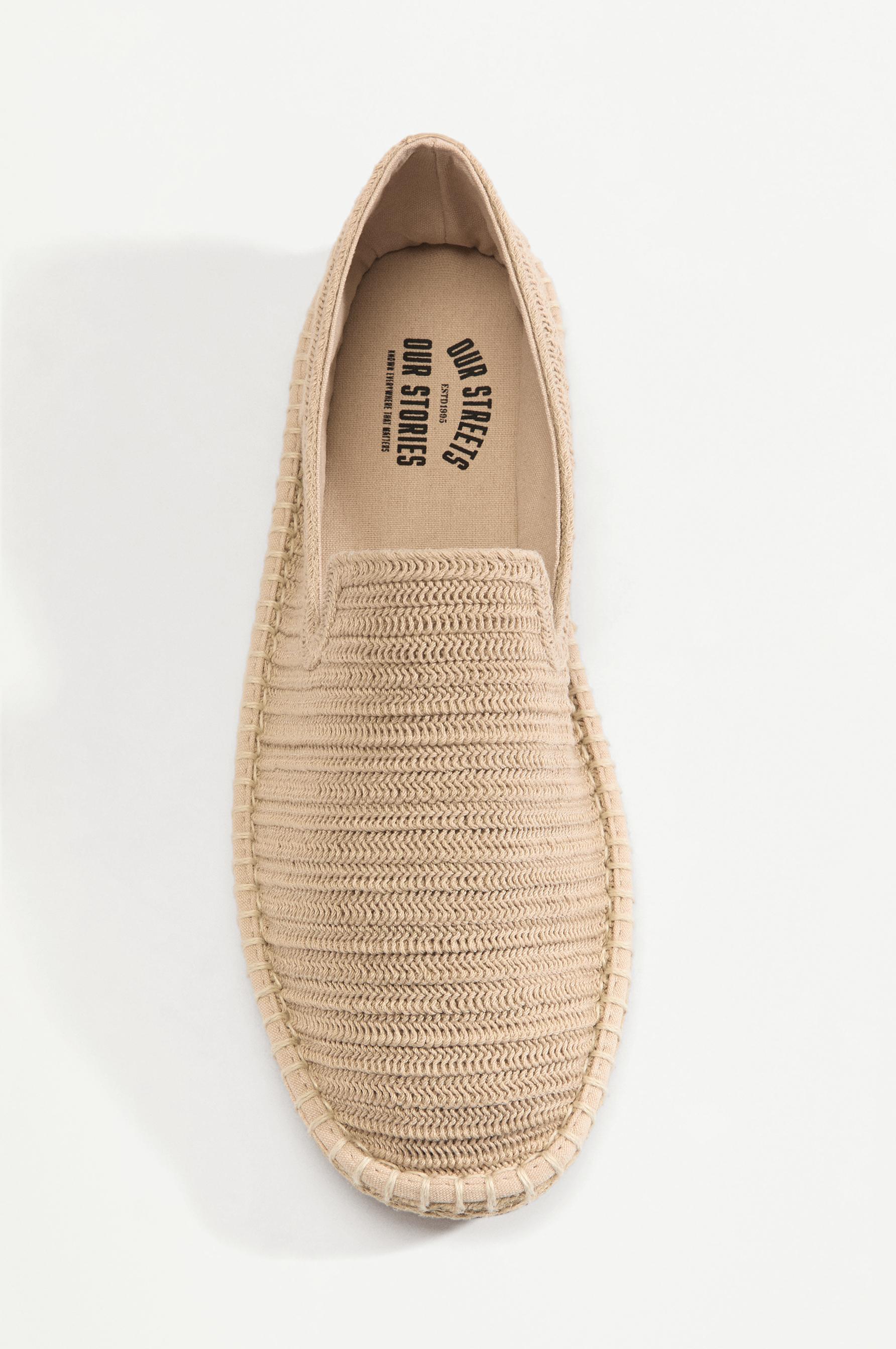 Crochet jute effect espadrilles — BEIGE