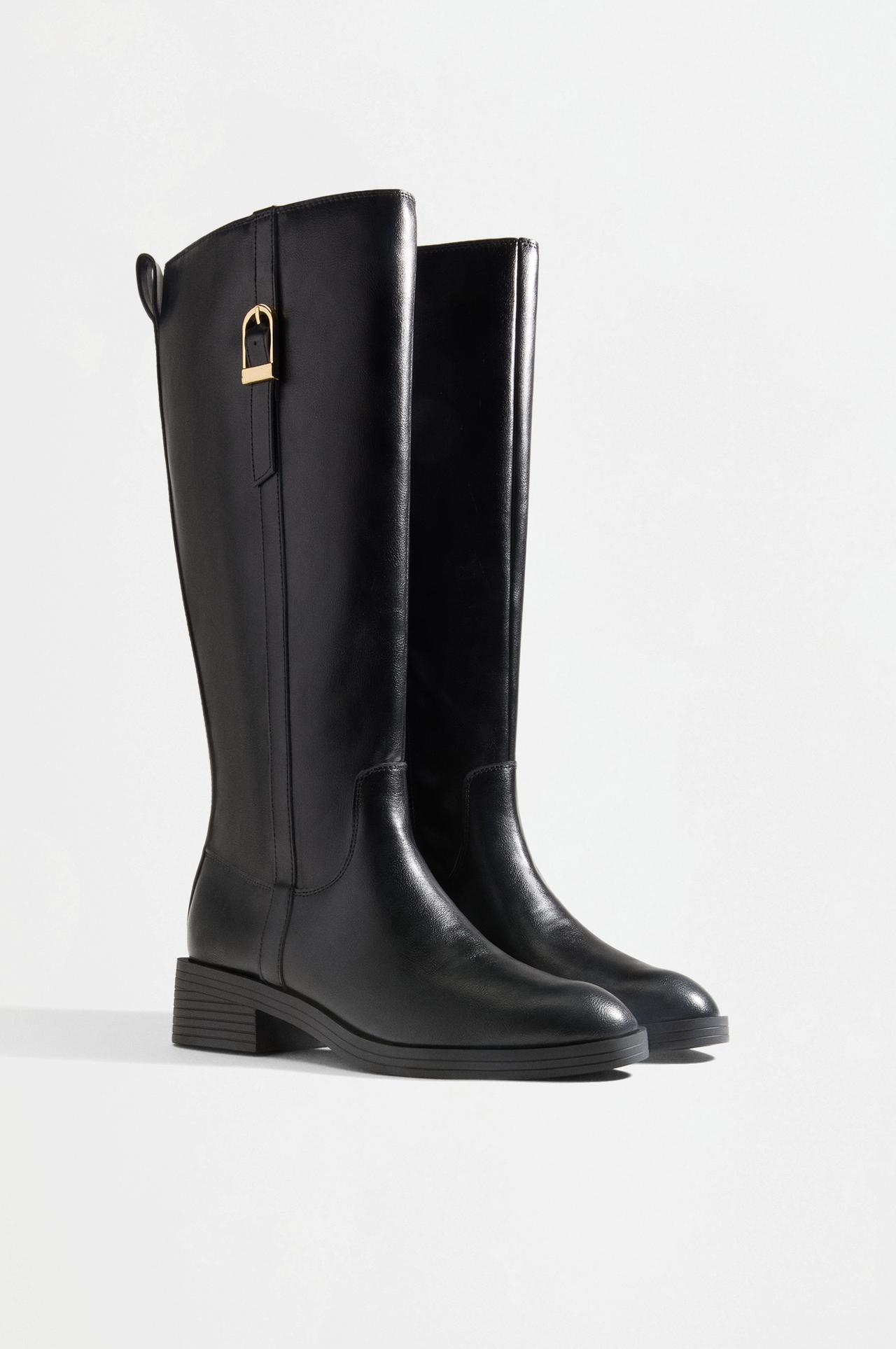 Flat equestrian boot — BLACK