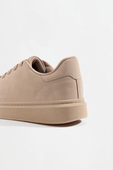 Contrast heel counter slipper — BEIGE 4