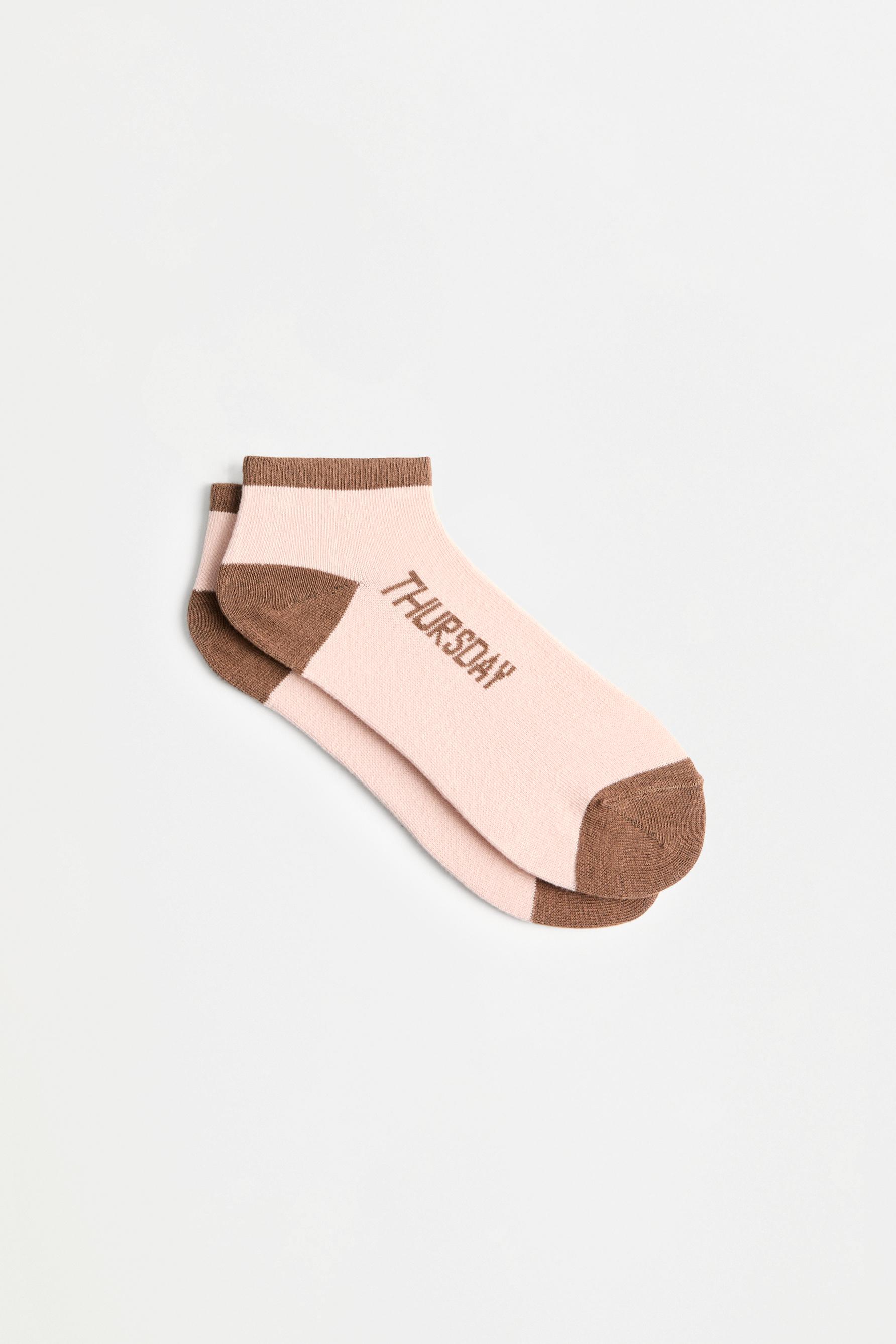 7-Pack of contrast ankle socks — WHITE TONES