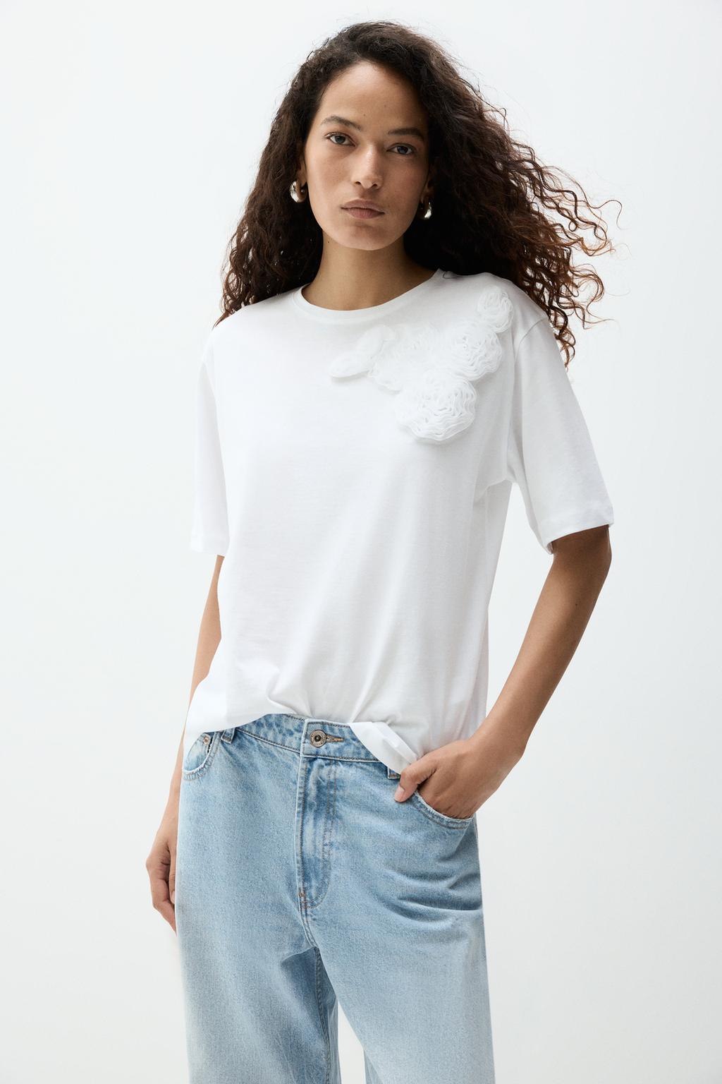 Camiseta flor textura
