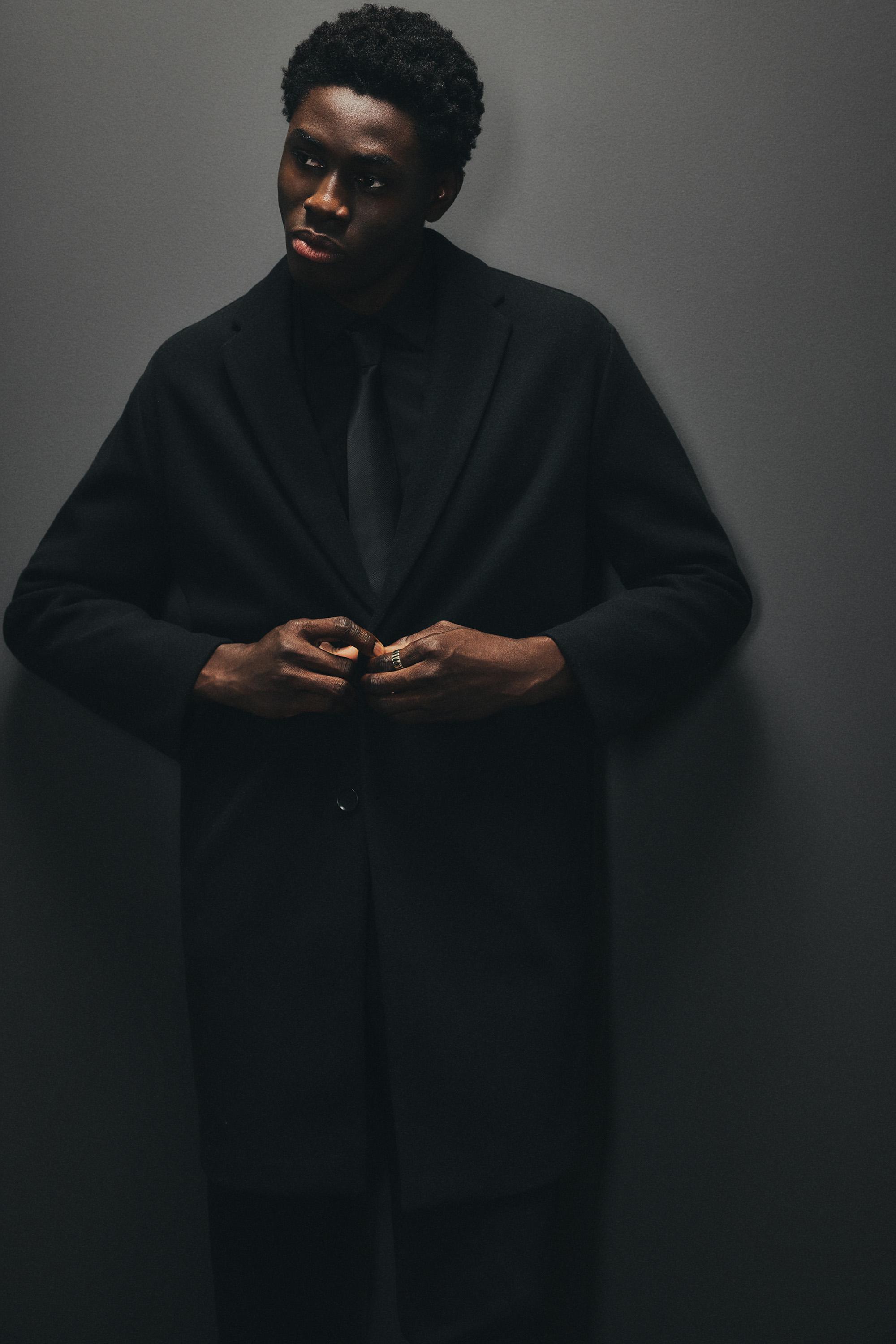 Textured tie — BLACK MARL