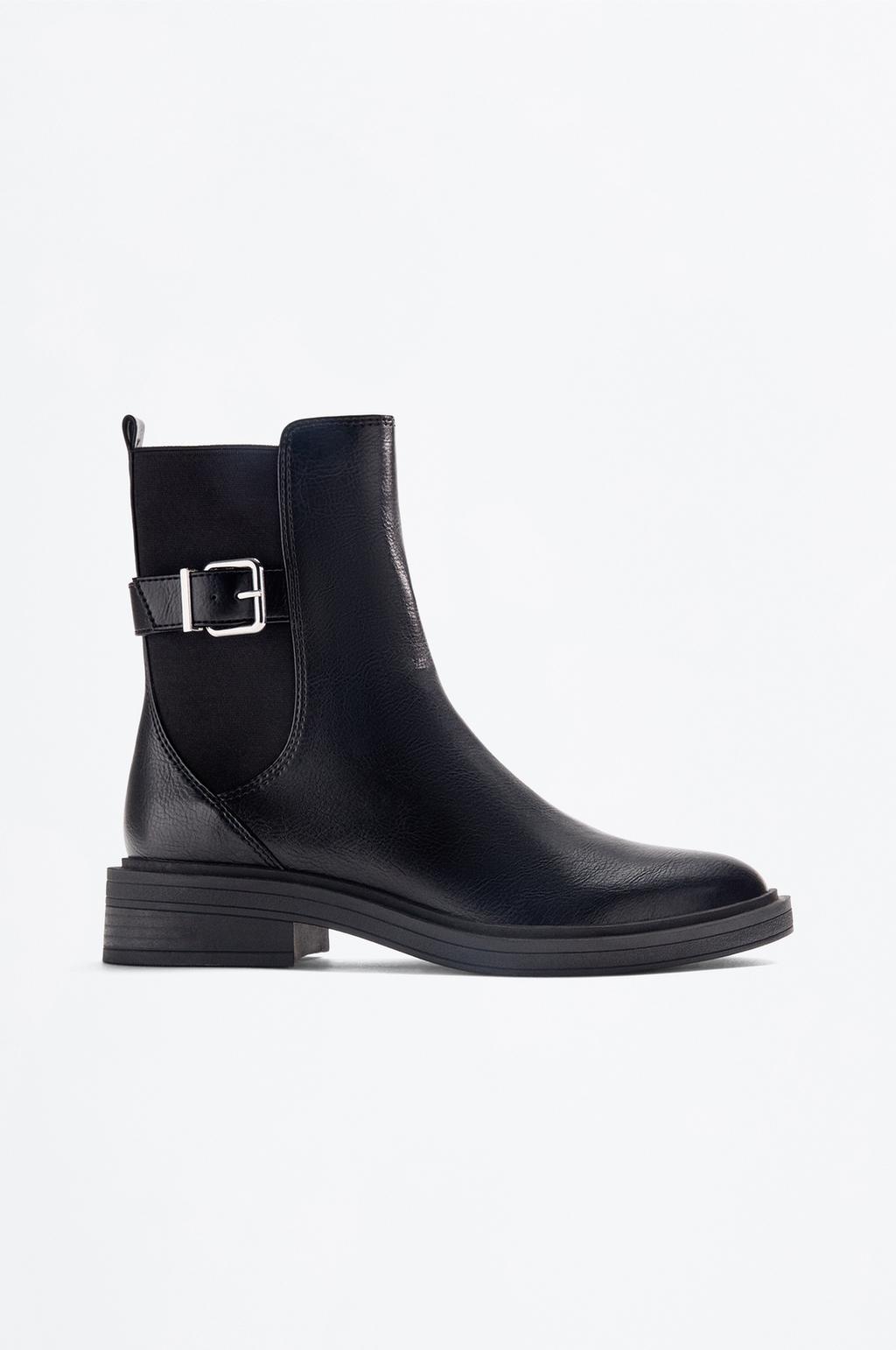 Buckle ankle boot