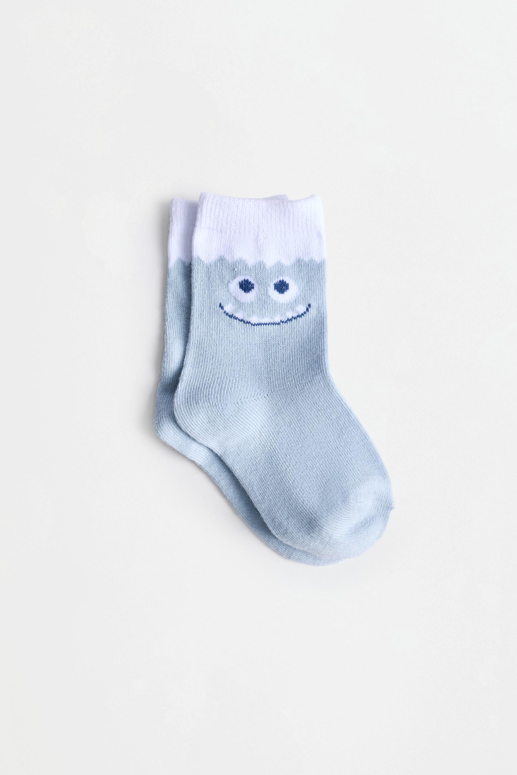 Monster long socks (5-pack) — GREYISH GREEN